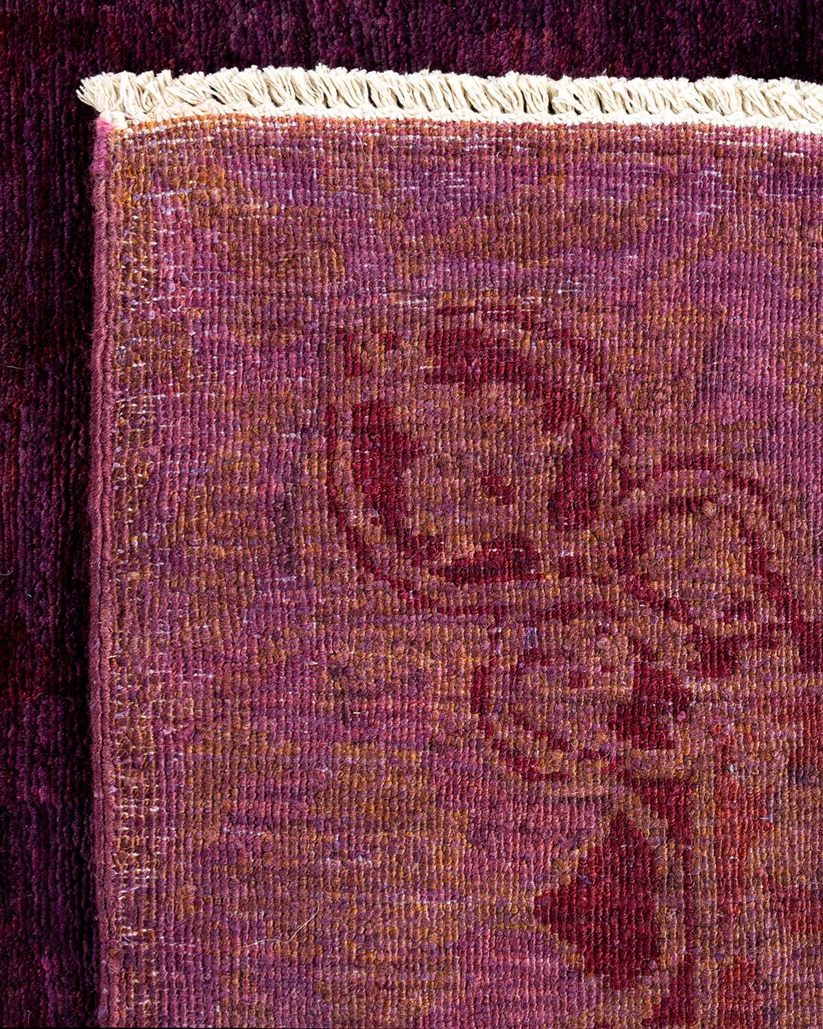 Alfombra de lana teñida a mano contemporánea violeta Siglo XXI y contemporáneo en venta