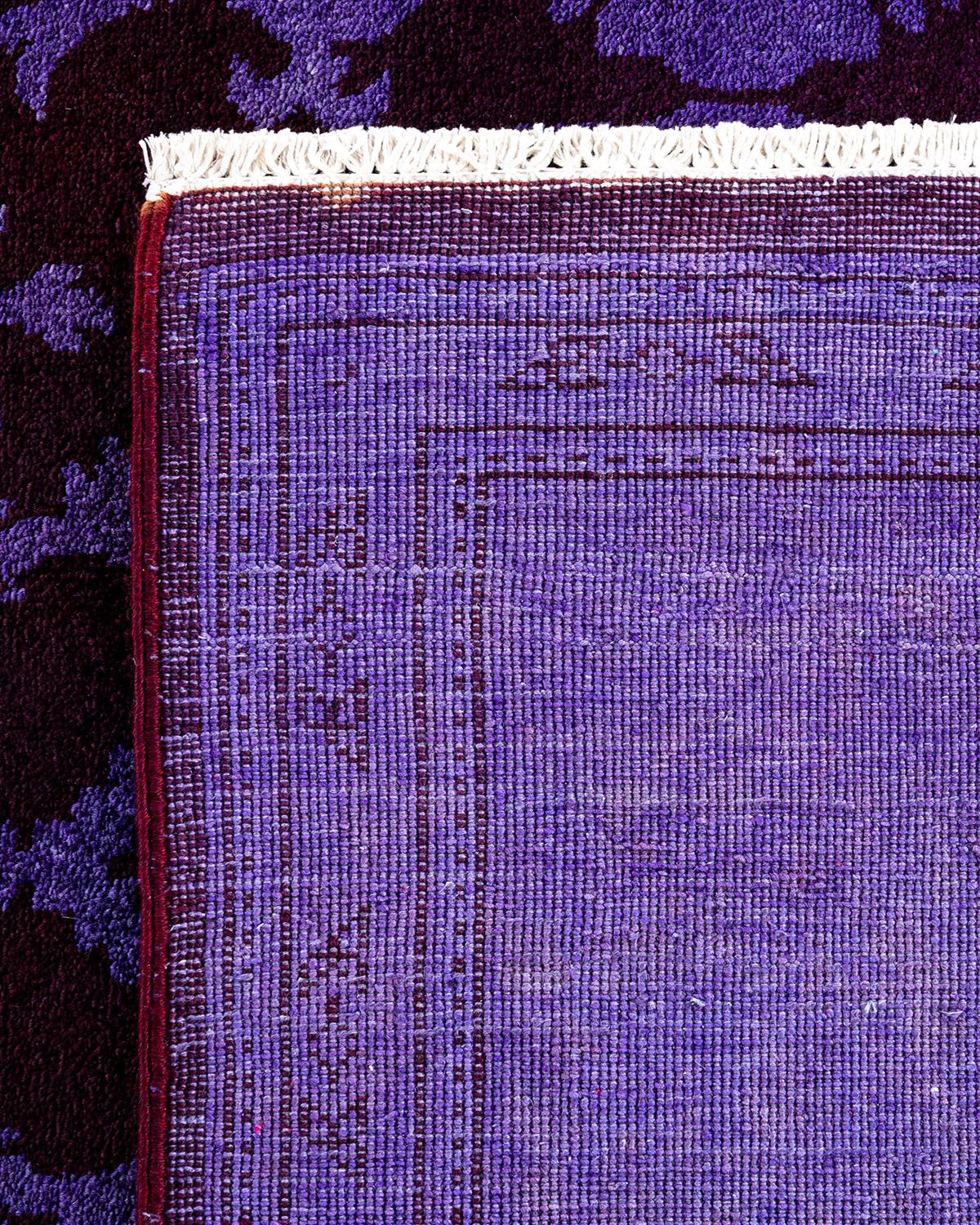Alfombra de lana teñida a mano contemporánea violeta Siglo XXI y contemporáneo en venta