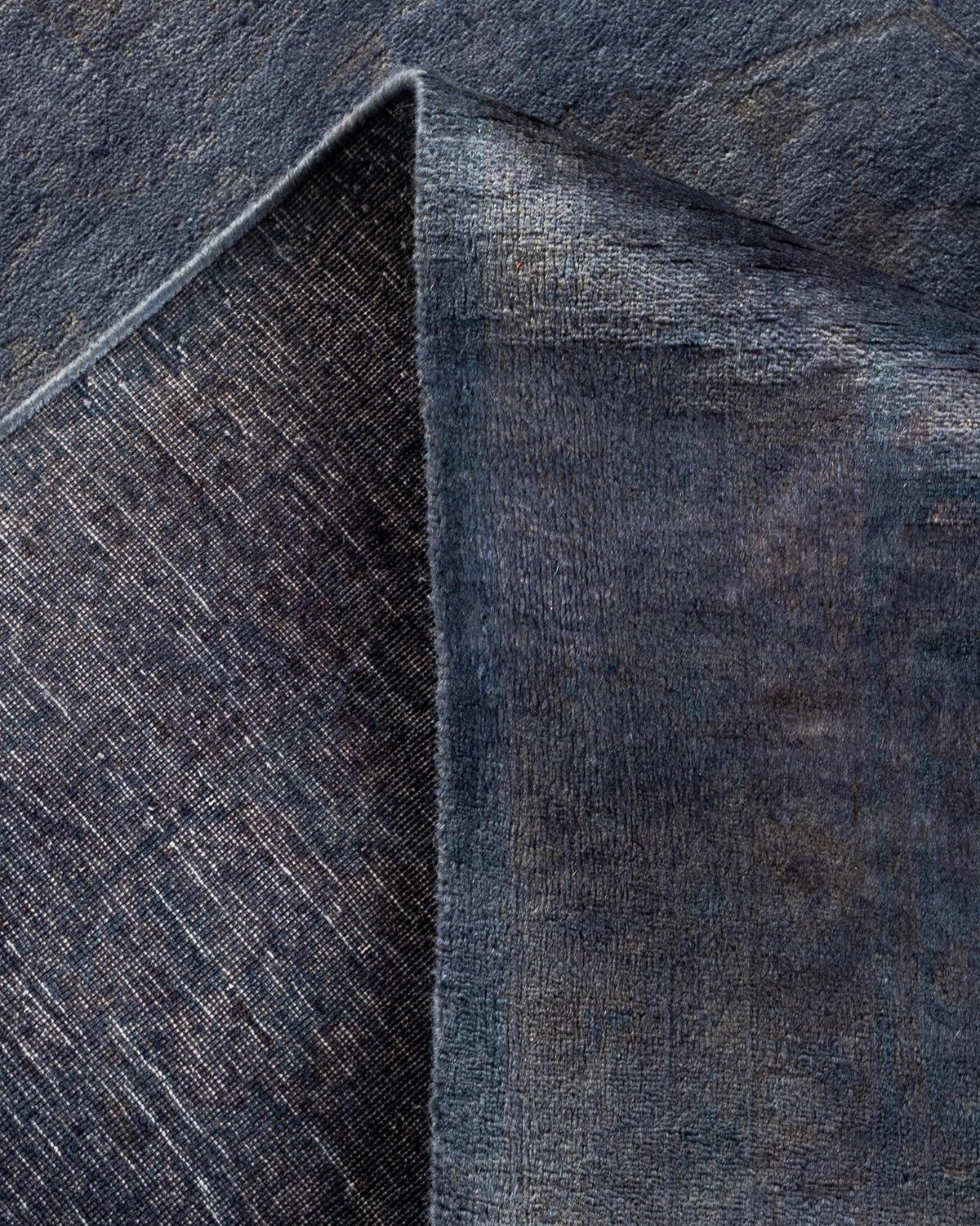 Alfombra de lana teñida a mano contemporánea violeta Lana en venta