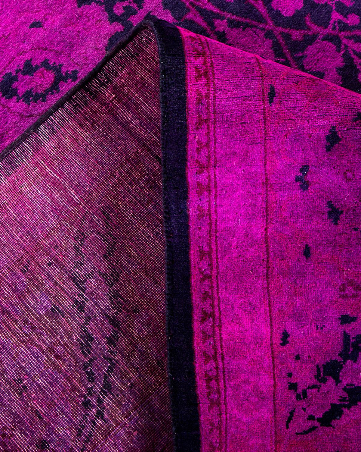 Alfombra de lana teñida a mano contemporánea violeta Lana en venta