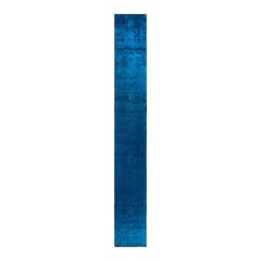 Chemin de table contemporain en laine surteinte nouée à la main pourpre