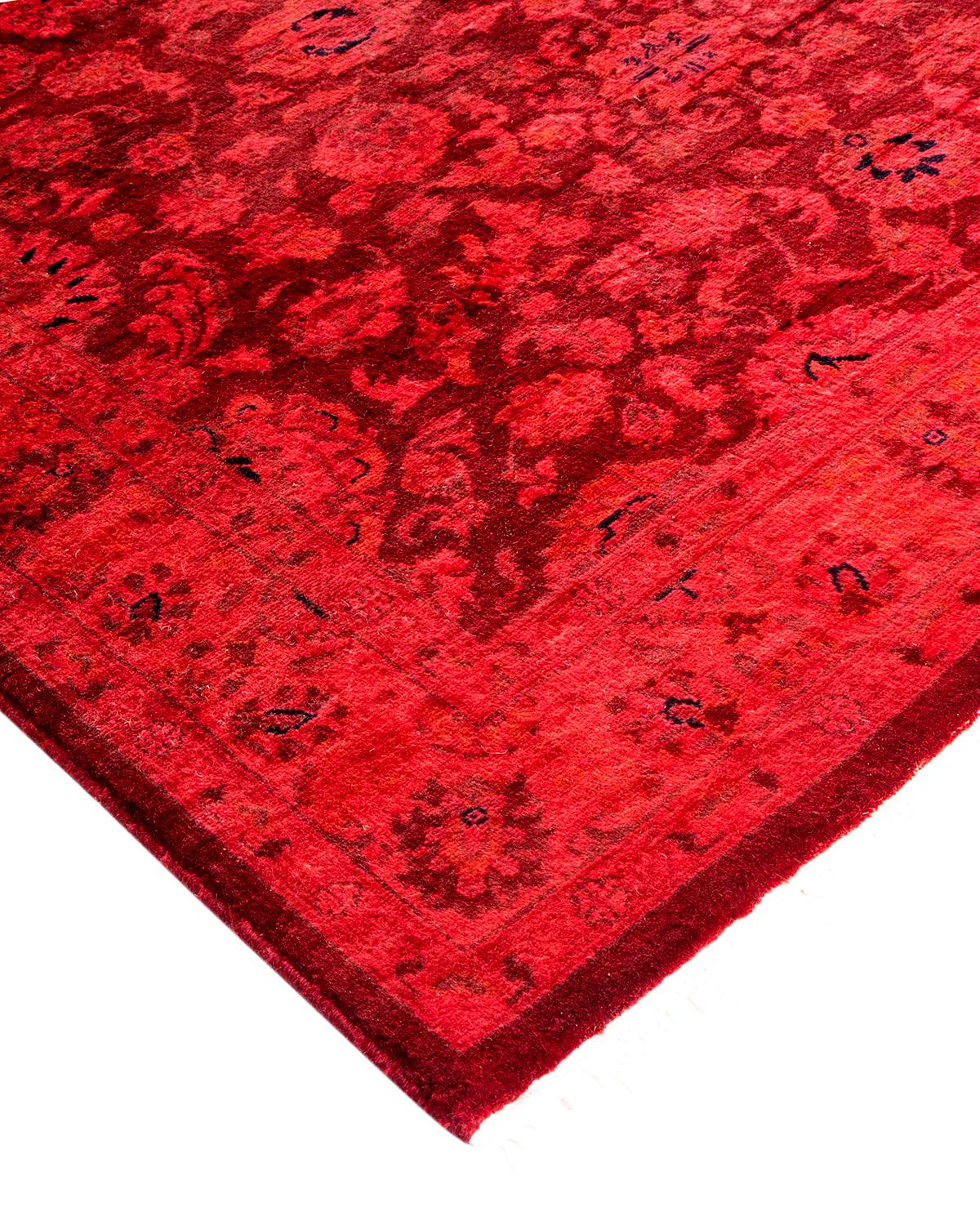 Vibrance rugs epitomize classic with a twist: traditional patterns overdyed in brilliant color. Each hand-knotted rug is washed in a 100% natural botanical dye that reveals hidden nuances in the designs. These are rugs that transcend trends, and