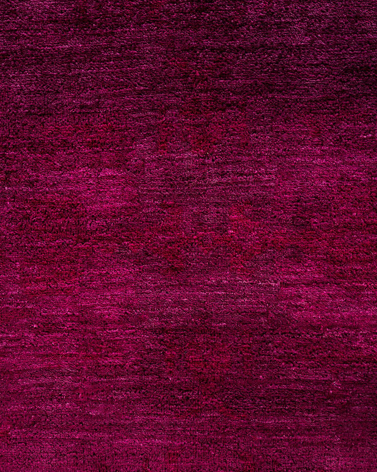 Contemporary Overdyed Hand Knotted Wool Red Area Rug (Pakistanisch) im Angebot