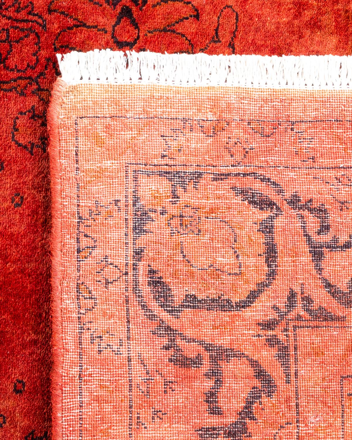 Alfombra de lana roja teñida a mano contemporánea Siglo XXI y contemporáneo en venta