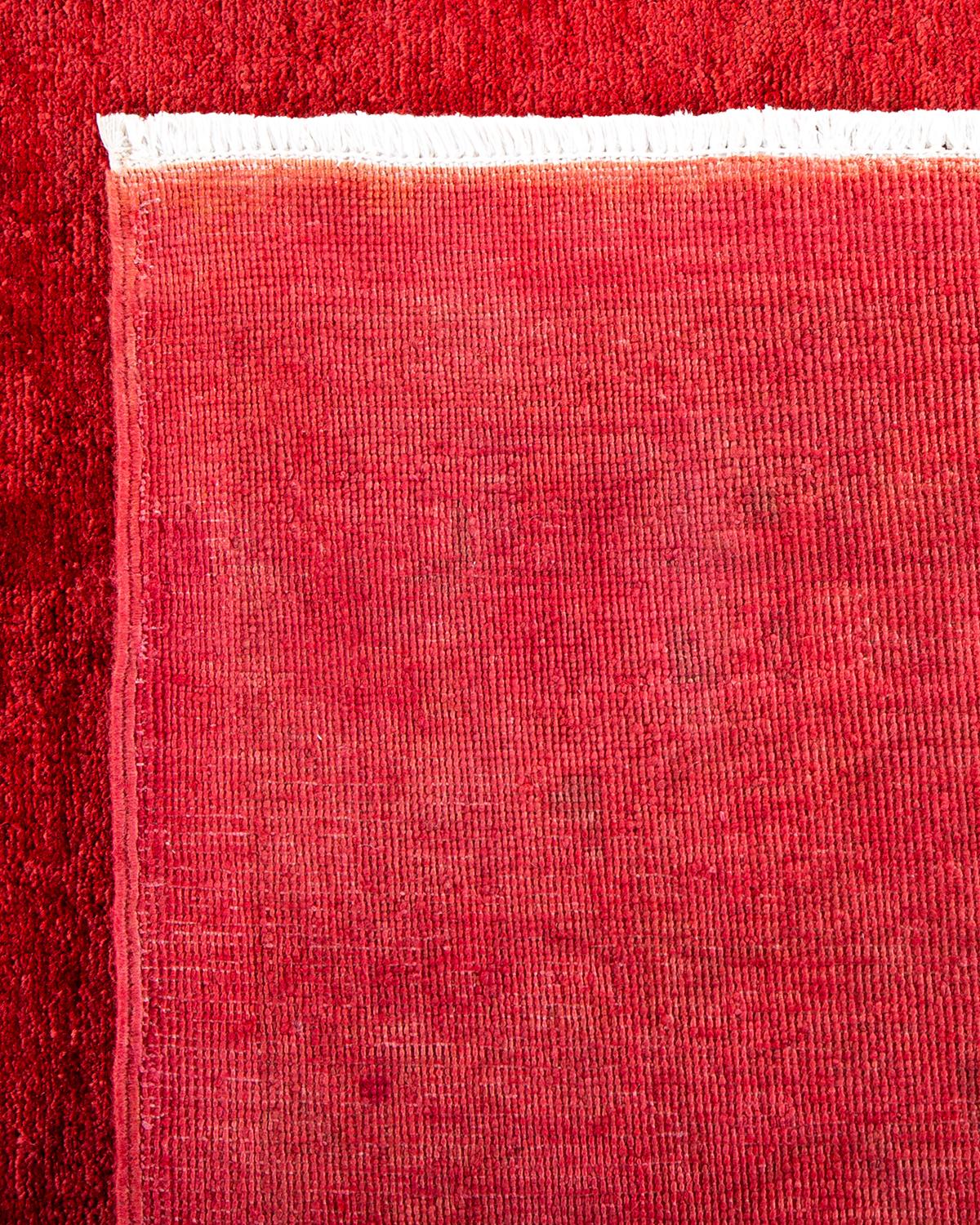 Alfombra de lana roja teñida a mano contemporánea Siglo XXI y contemporáneo en venta