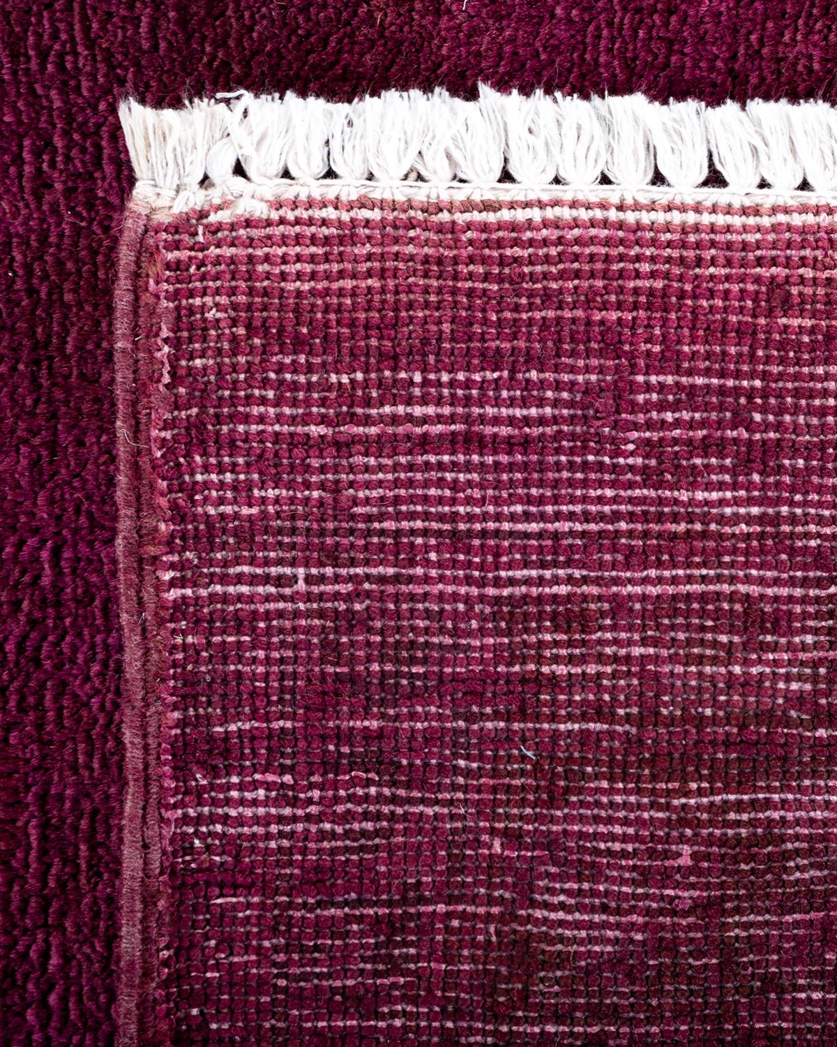 XXIe siècle et contemporain Tapis de sol contemporain en laine surteinte nouée à la main, rouge en vente