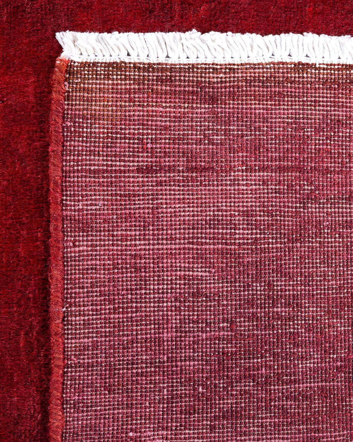 Alfombra de lana roja teñida a mano contemporánea Siglo XXI y contemporáneo en venta