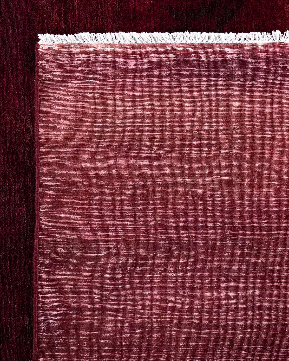 XXIe siècle et contemporain Tapis de sol contemporain en laine surteinte nouée à la main, rouge en vente