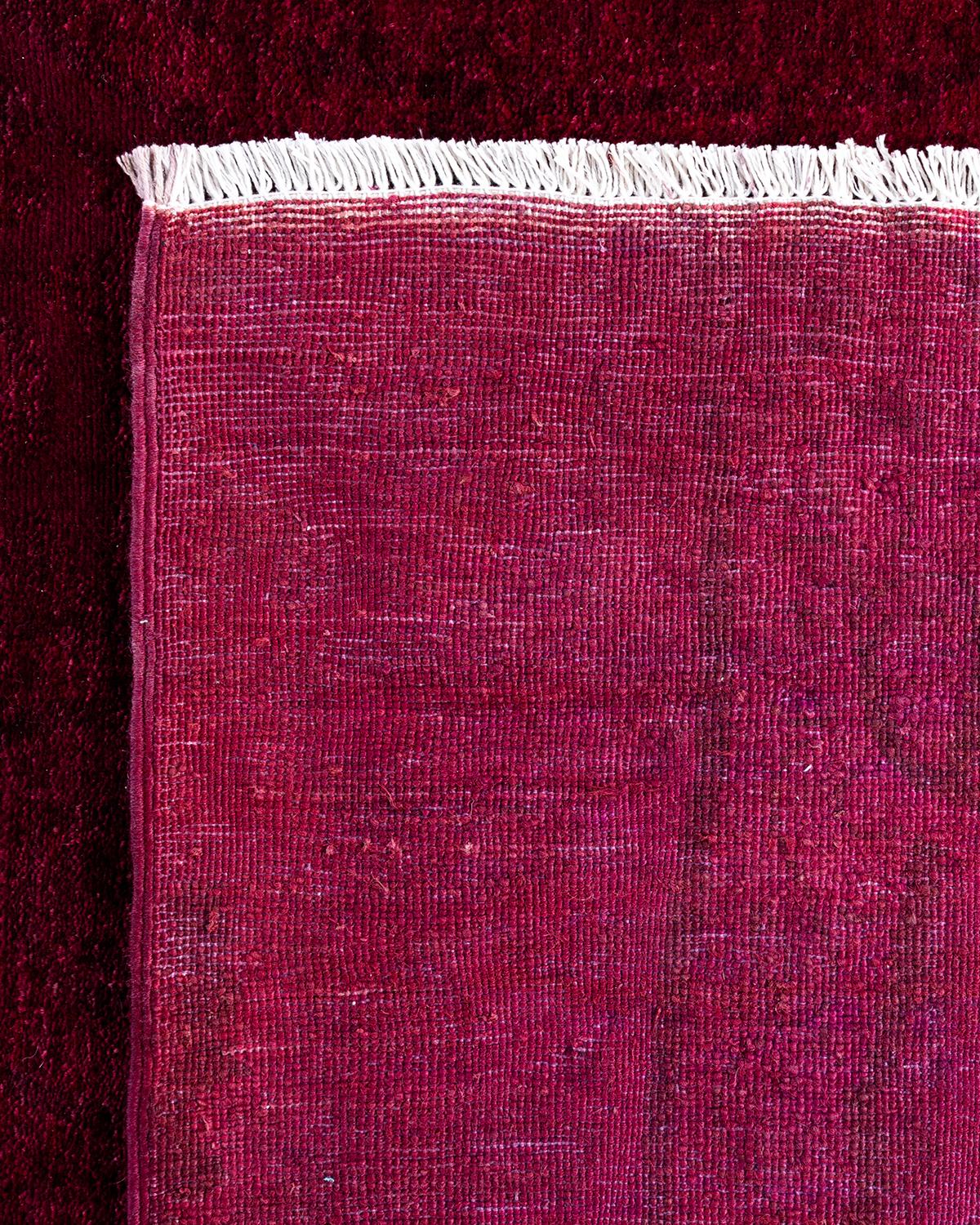 XXI secolo e contemporaneo Tappeto contemporaneo in lana rosso sovratinto e annodato a mano in vendita