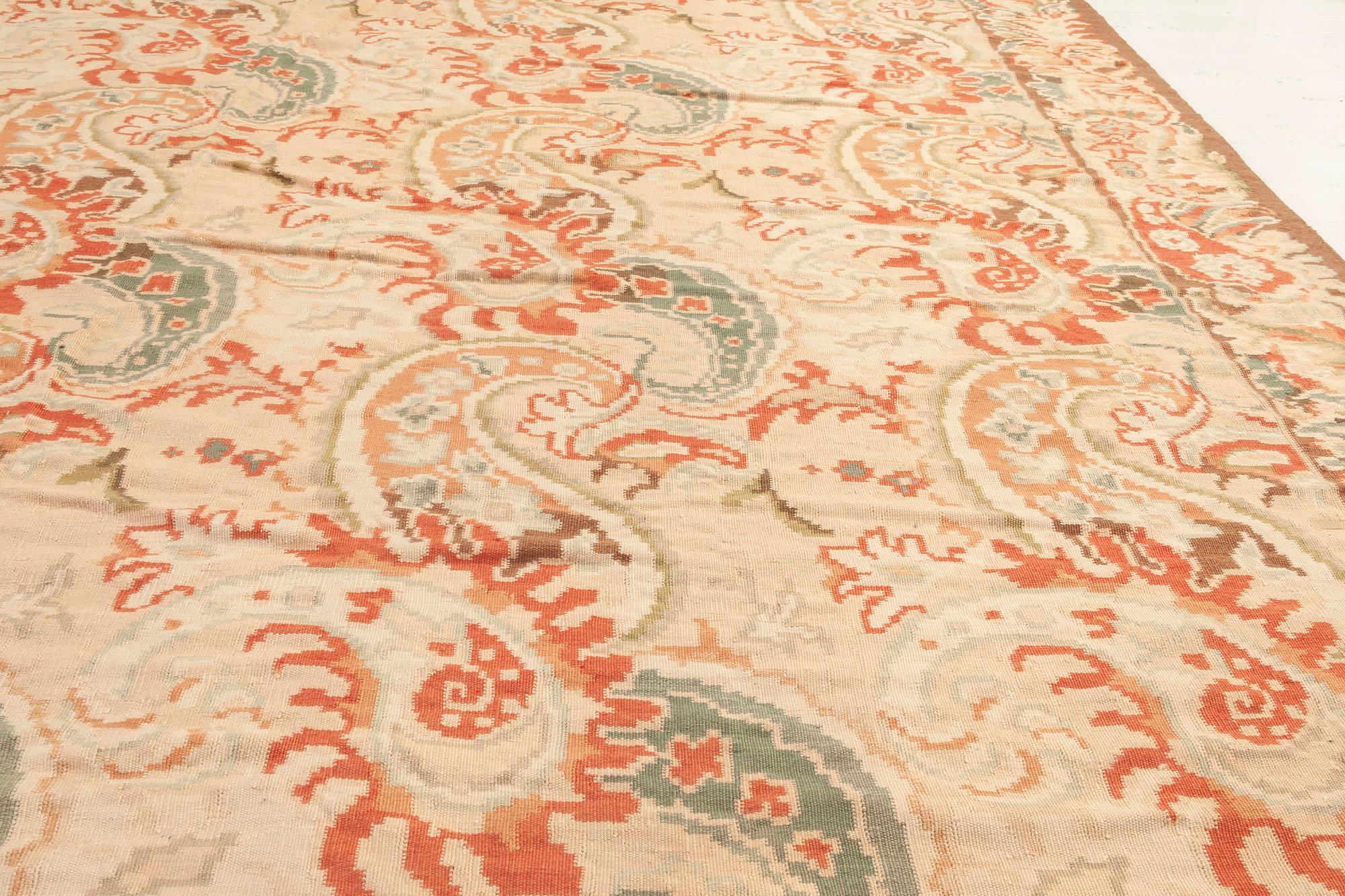 Hand-Knotted Contemporary Oversized Floral Bessarabian Inspired Rug by Doris Leslie Blau For Sale