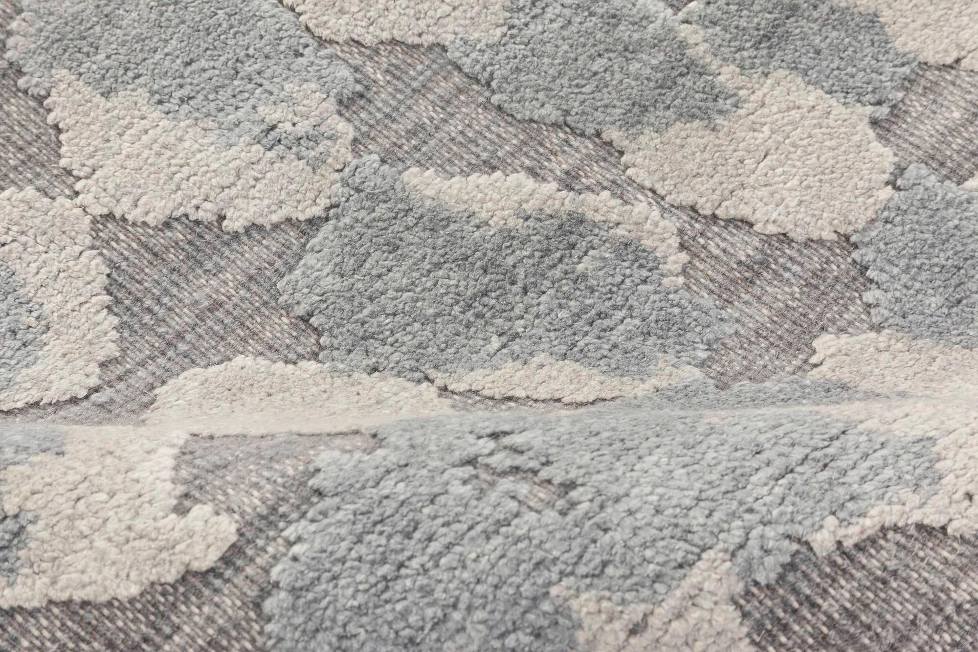 Zeitgenössischer übergroßer Pazifischer Kieselstein-Teppich aus Seide und Wolle von Doris Leslie Blau (Moderne) im Angebot