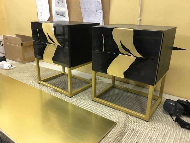 Contemporary Oxara Bedside Table or Nightstand with Gold ... So now i am making up for lost first up are these fun table numbers!