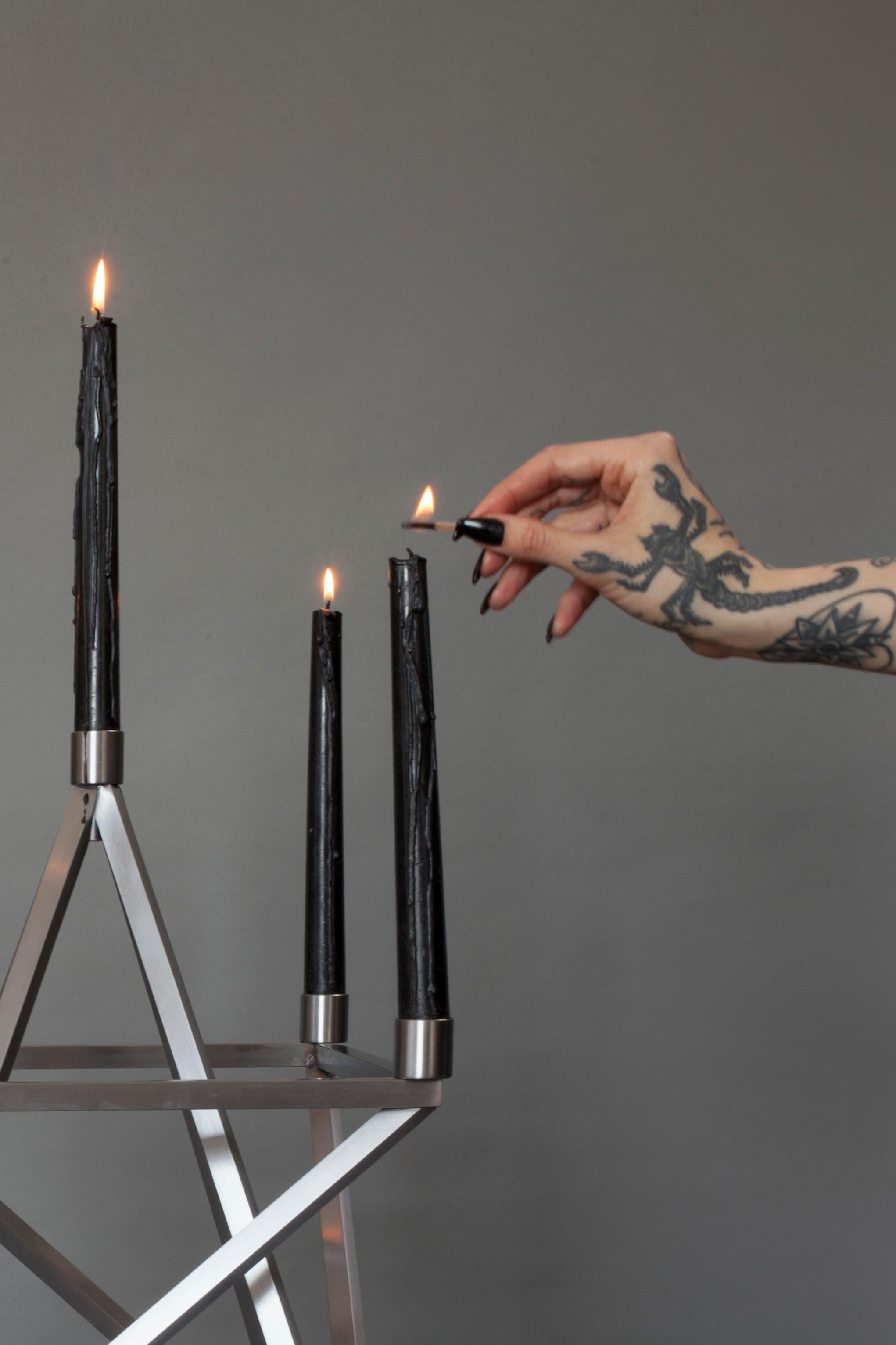 Brass Contemporary 'Pagan' Candelabra by Material Lust, 2014 For Sale