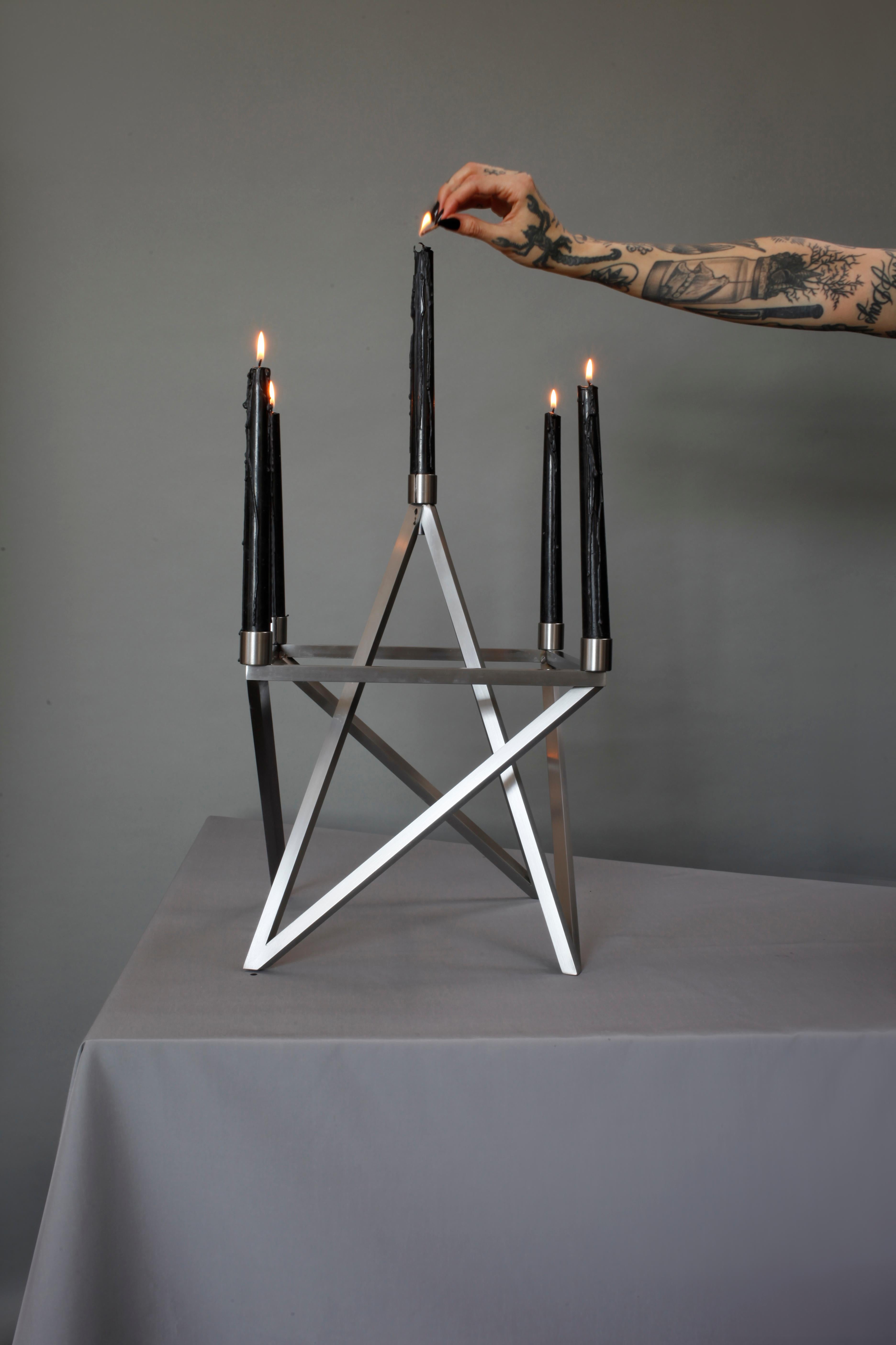 Contemporary 'Pagan' Candelabra by Material Lust, 2014 (Messing) im Angebot