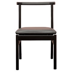 Contemporary Painted Maple & Upholstered Dining Chair Bow by Hachi Collections