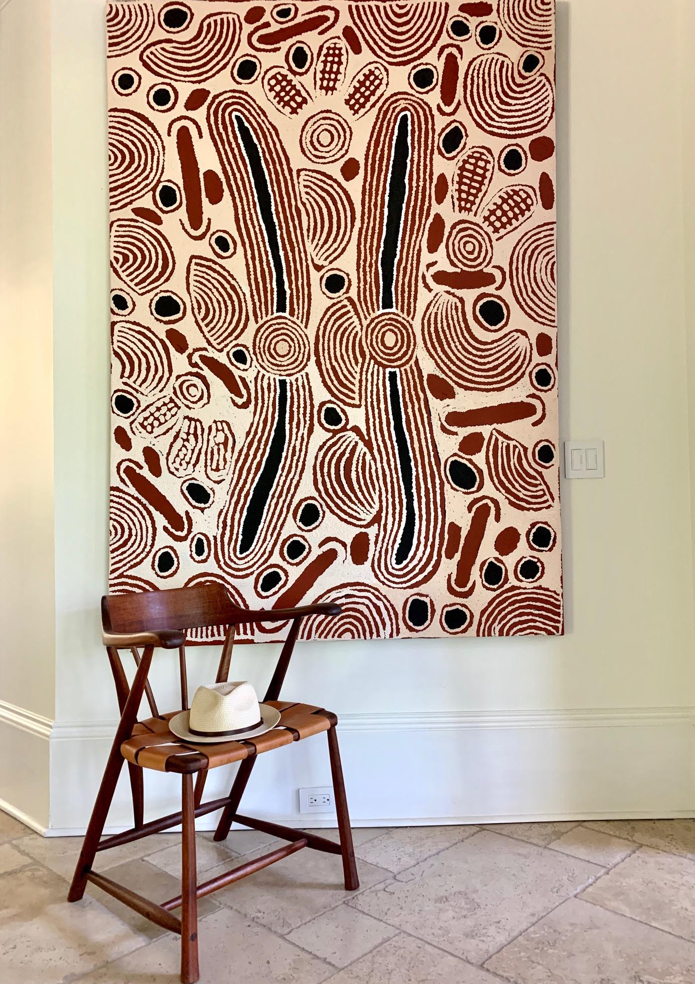 Contemporary Painting by Australian Aboriginal Artist Ningura Napurrula For Sale 4