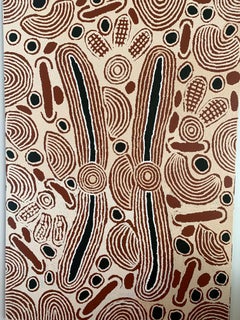 Peinture contemporaine de l'artiste aborigène australien Ningura Napurrula