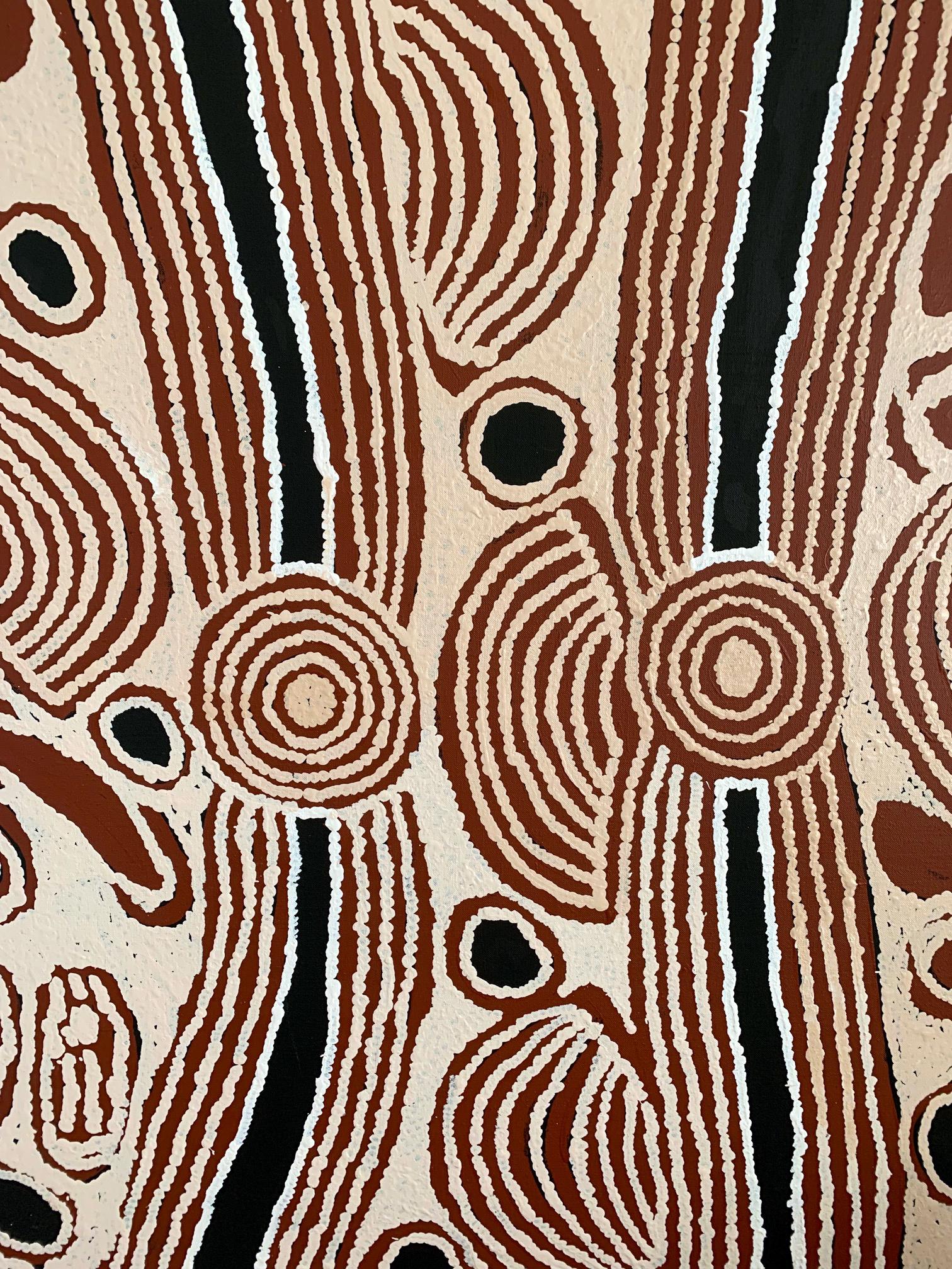 Modern Contemporary Painting by Australian Aboriginal Artist Ningura Napurrula For Sale
