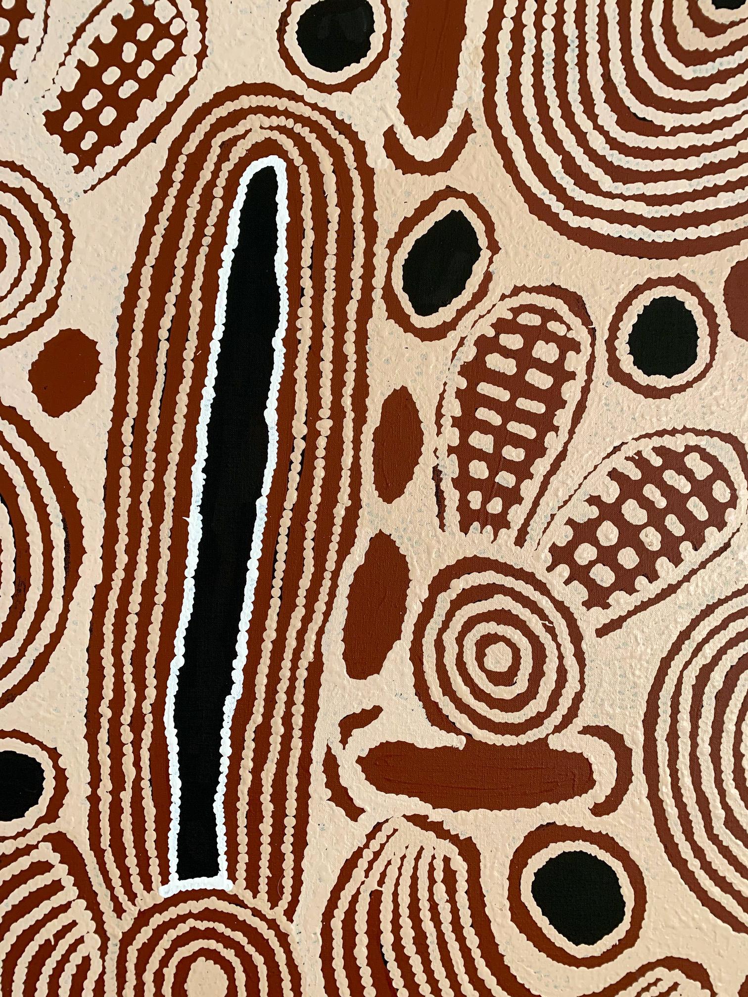 Contemporary Painting by Australian Aboriginal Artist Ningura Napurrula In Good Condition For Sale In Atlanta, GA