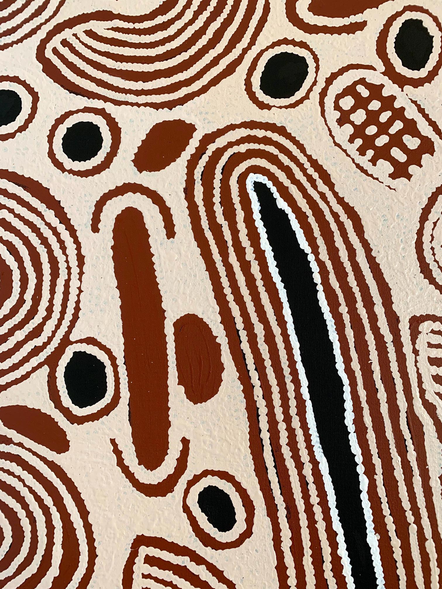 Zeitgenössisches Gemälde der australischen Aborigine-Künstlerin Ningura Napurrula im Zustand „Gut“ im Angebot in Atlanta, GA