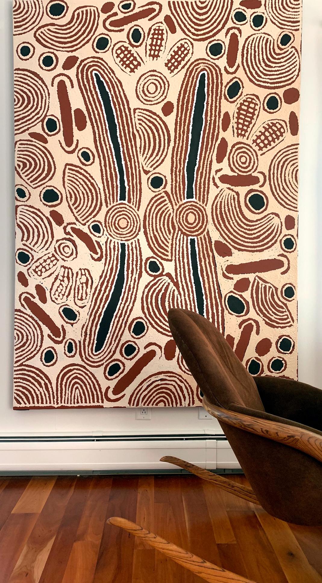 Australien Peinture contemporaine de l'artiste aborigène australien Ningura Napurrula en vente