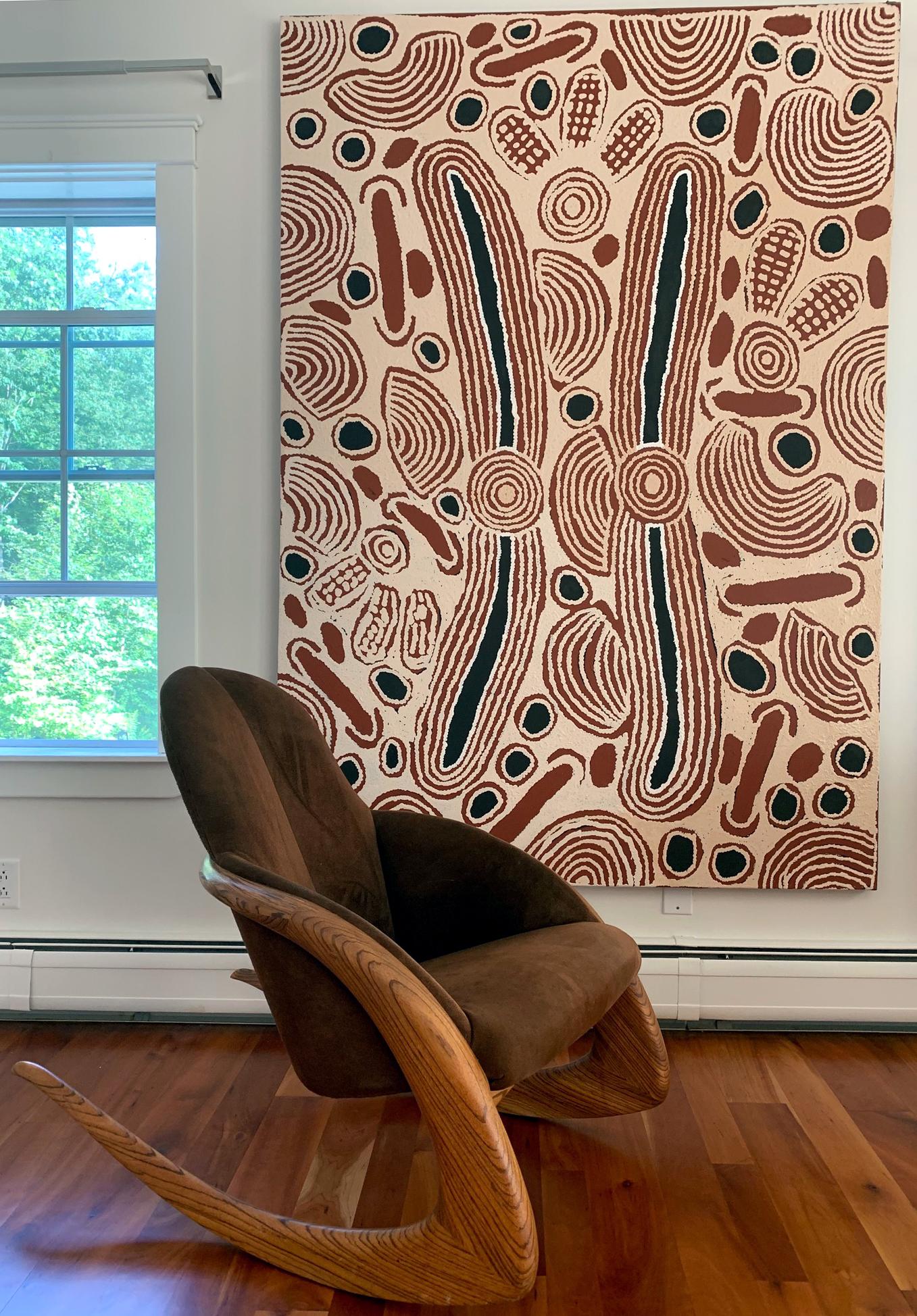 Contemporary Painting by Australian Aboriginal Artist Ningura Napurrula For Sale 2