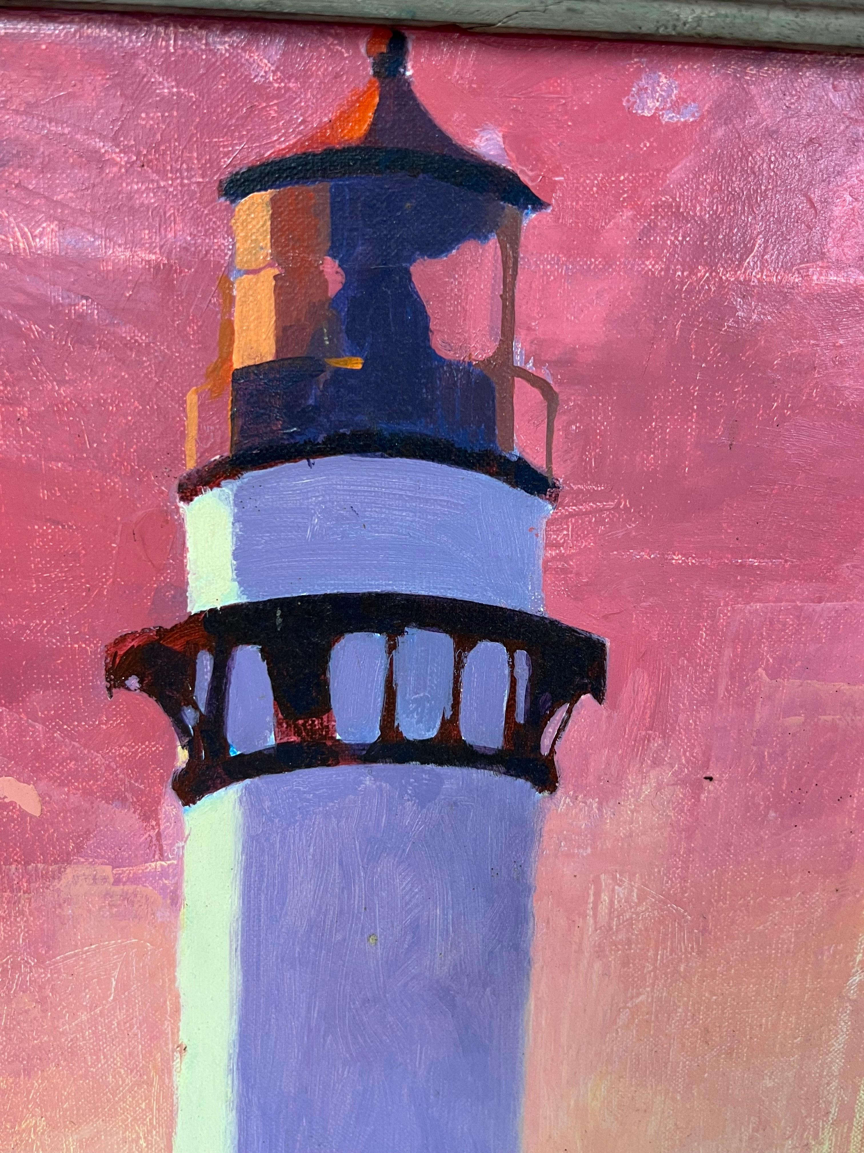 Contemporary Painting of a Lighthouse im Angebot 6