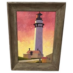 Pittura contemporanea di un faro