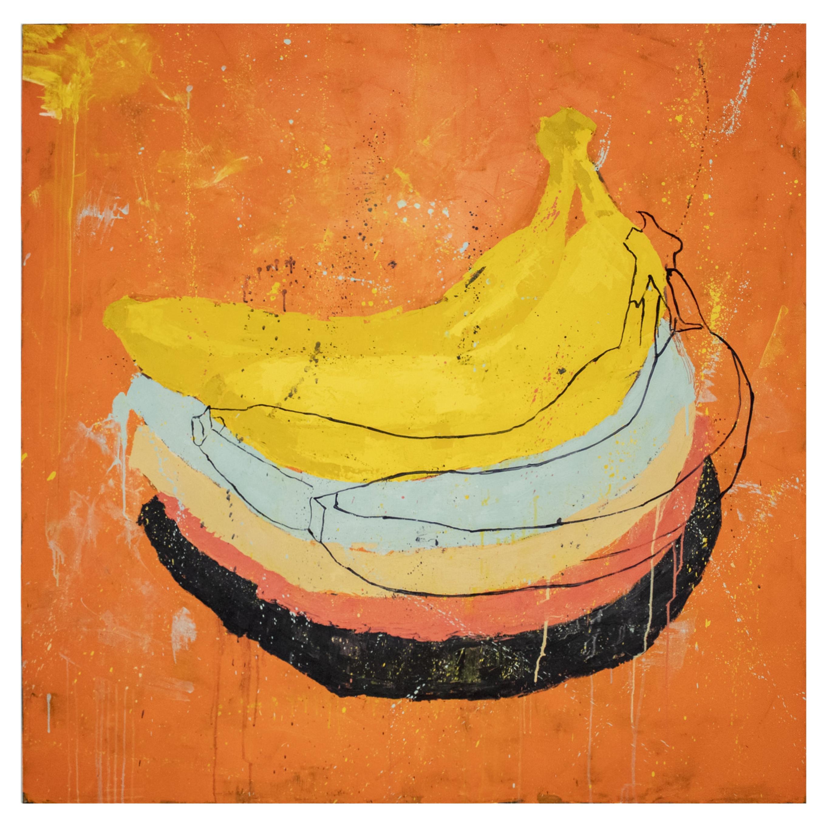 Contemporary Painting "The Banana" by Ana Laso, Spain, 2019 For Sale