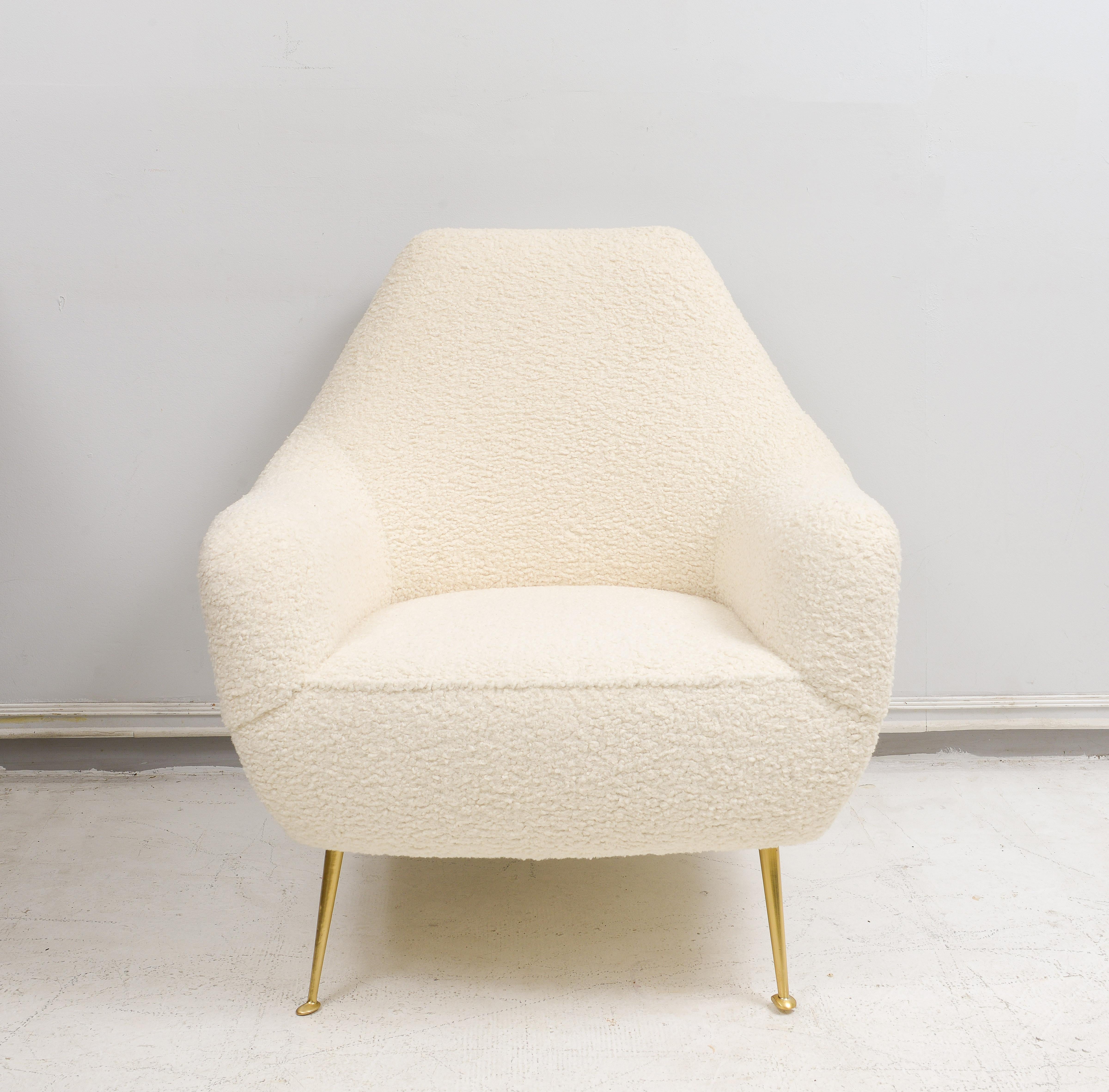 Paire de chaises longues italiennes sur mesure de style mi-siècle en vente 4