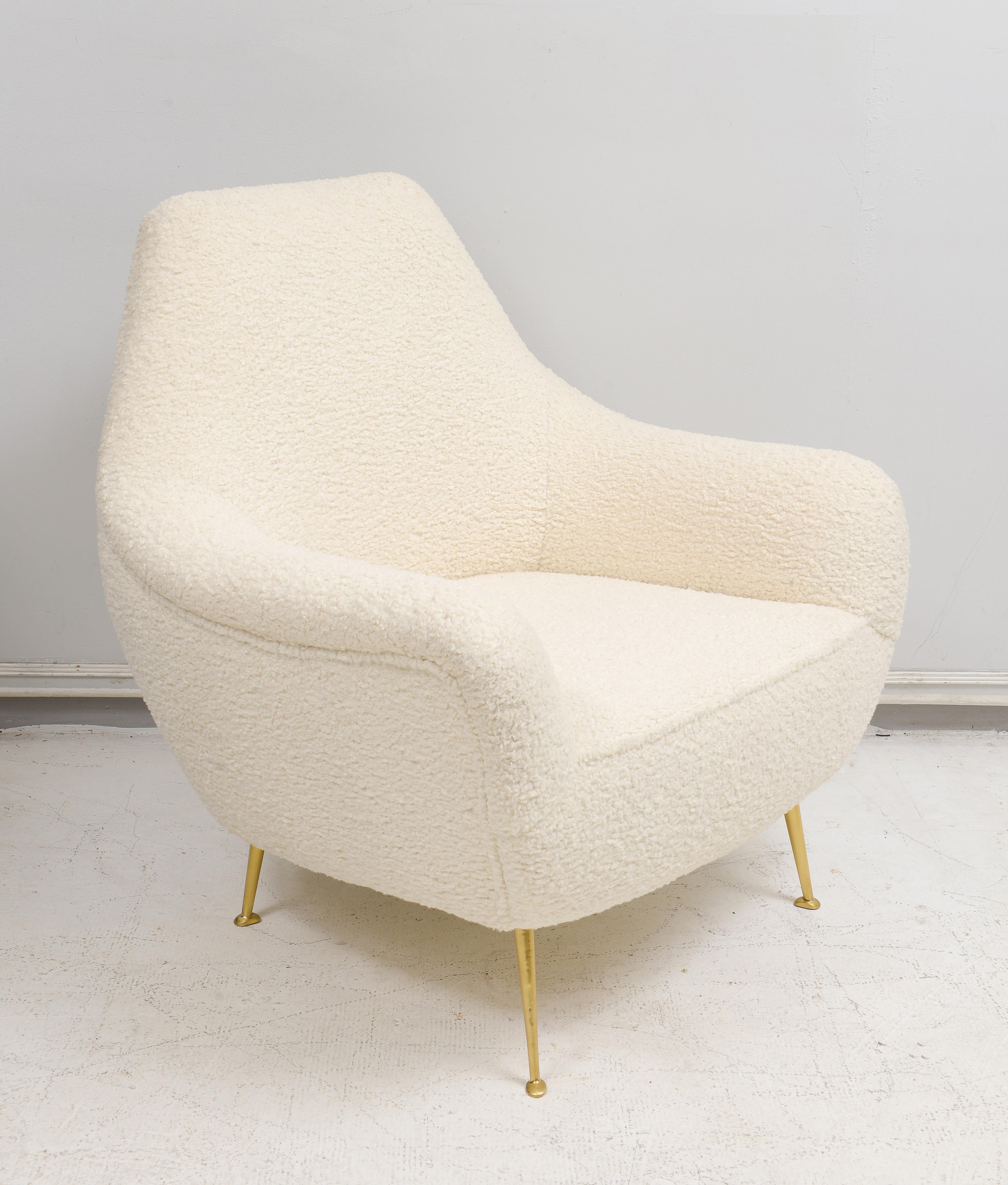Américain Paire de chaises longues italiennes sur mesure de style mi-siècle en vente