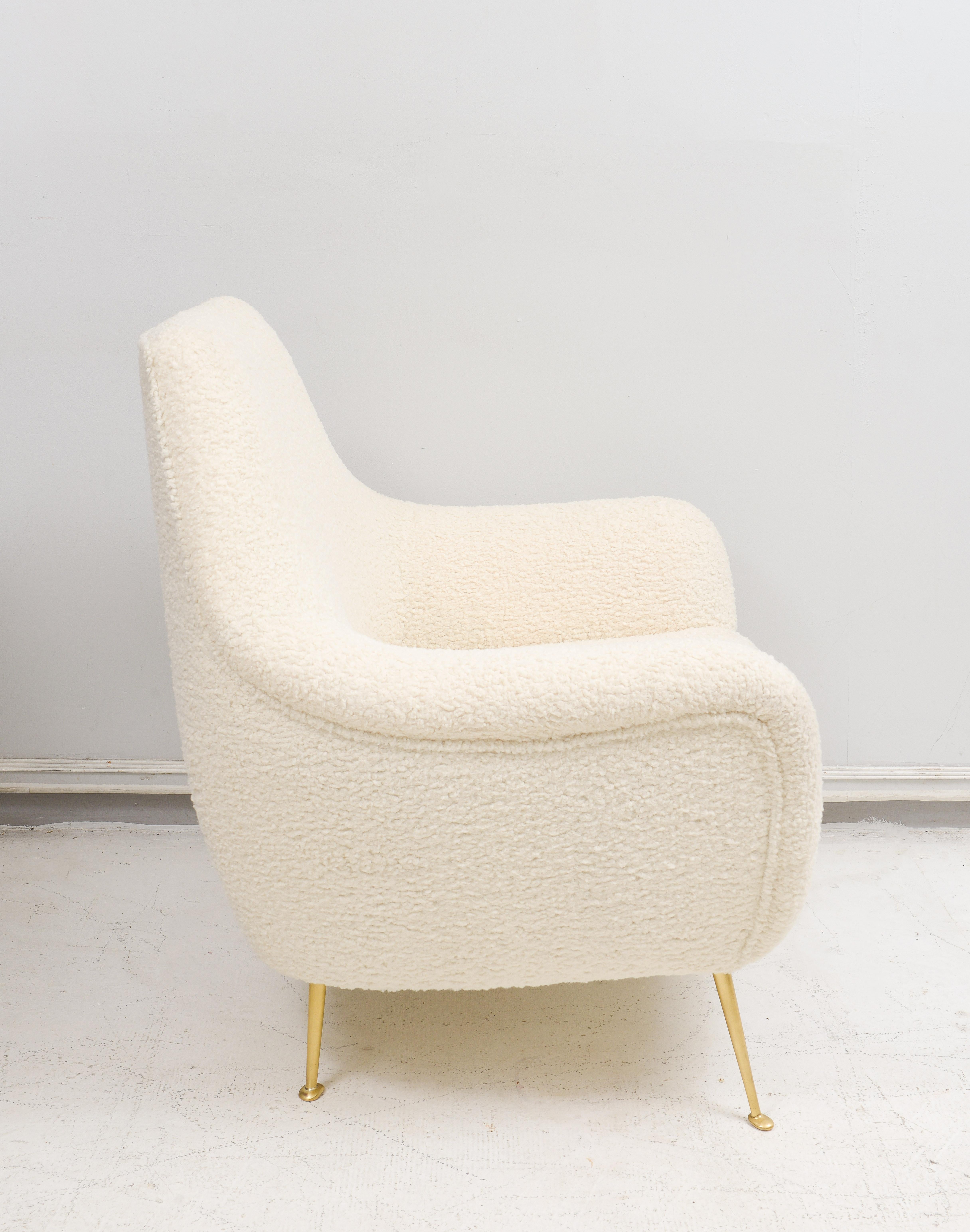 XXIe siècle et contemporain Paire de chaises longues italiennes sur mesure de style mi-siècle en vente
