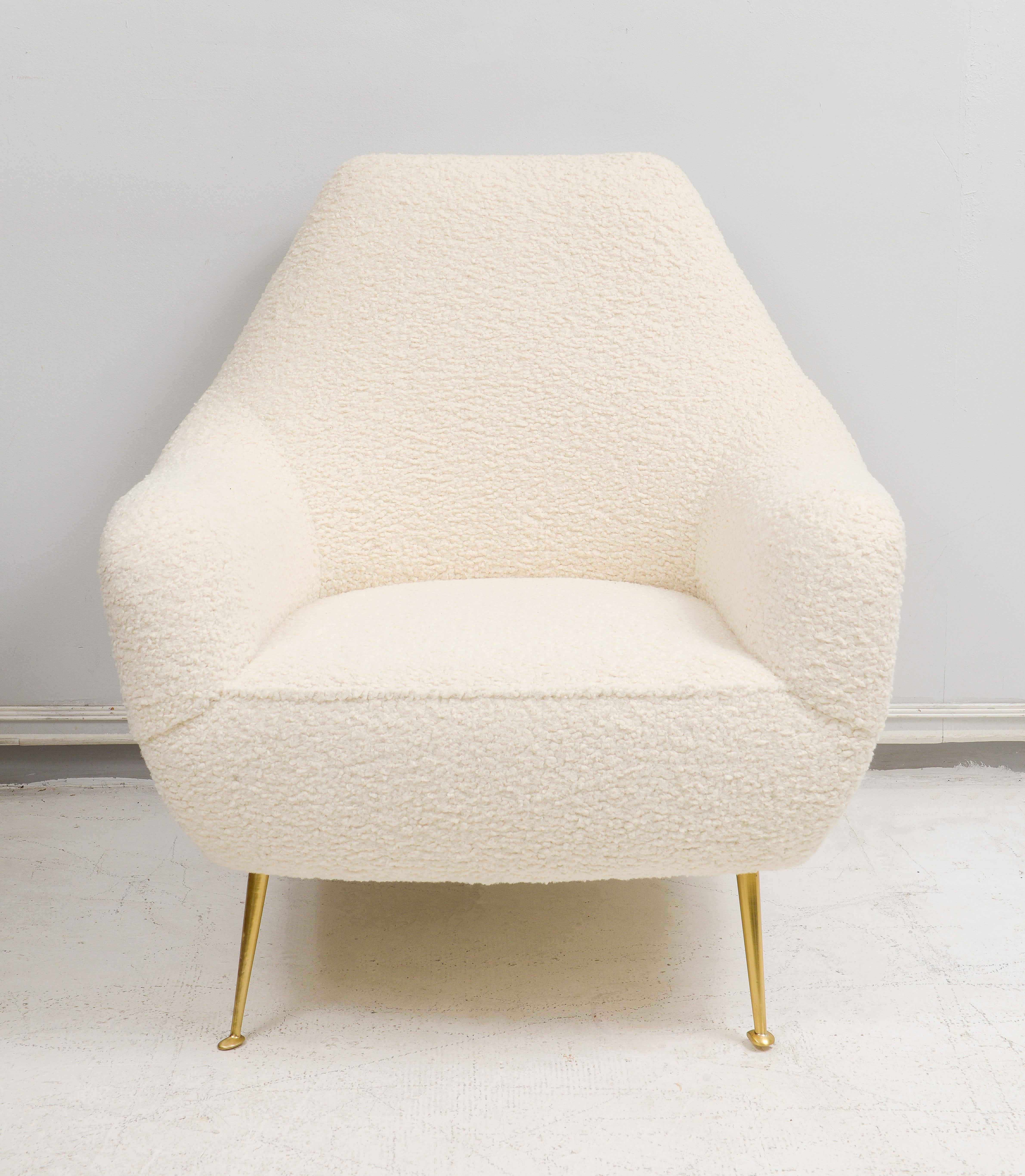 Mid-Century Modern Paire de chaises longues italiennes sur mesure de style mi-siècle en vente