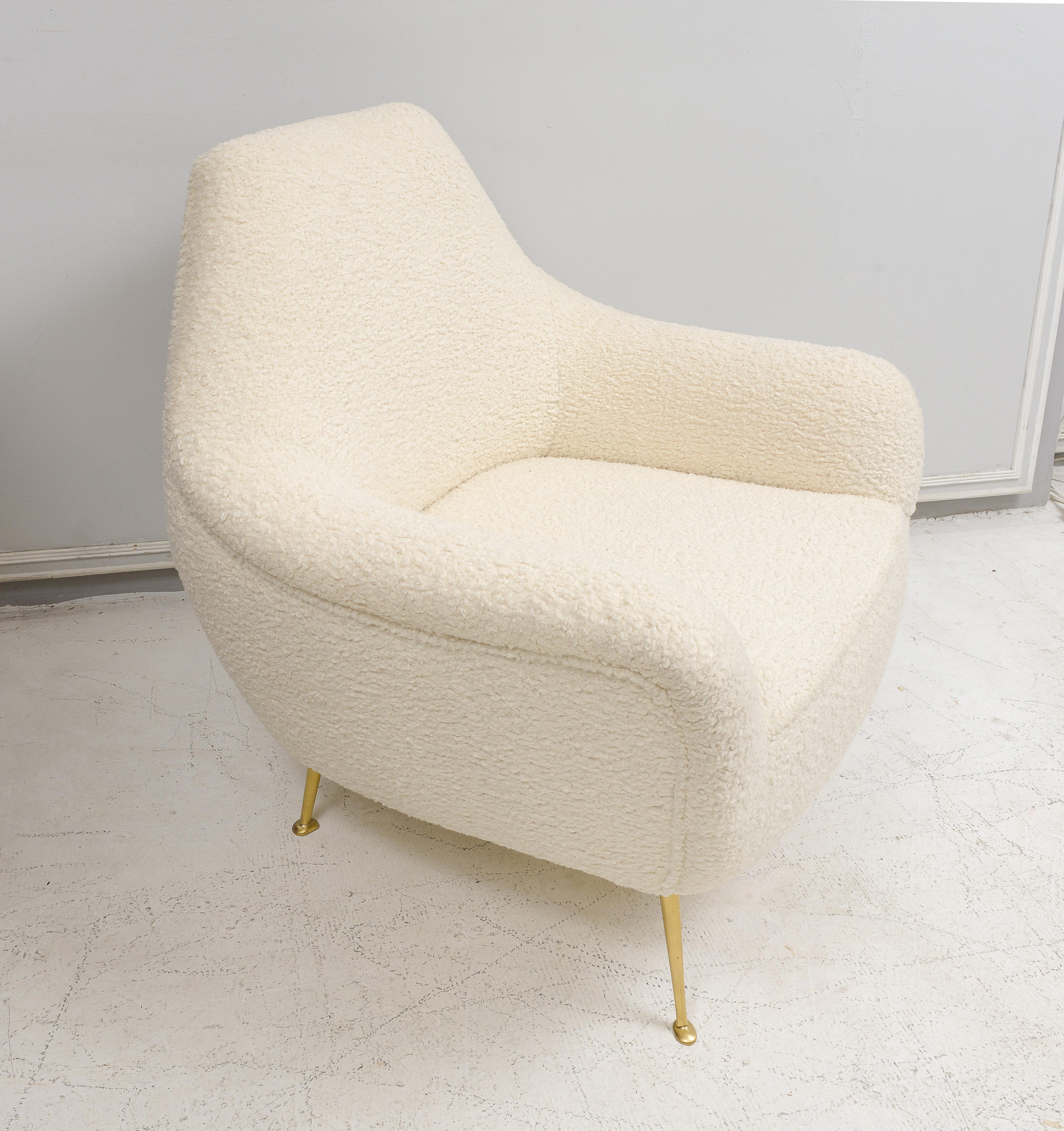 Paire de chaises longues italiennes sur mesure de style mi-siècle en vente 2