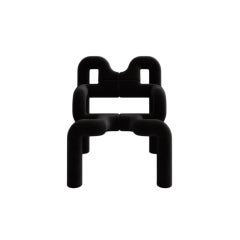 Contemporary Pair of Black Organic Armchairs Ekstrem Designed by Terje Ekstrom