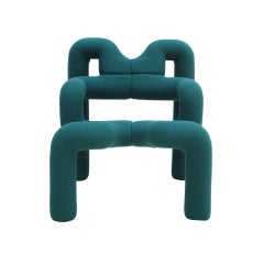 Contemporary Pair of Armchairs Mod Ekstrem Designed by Terje Ekstrom