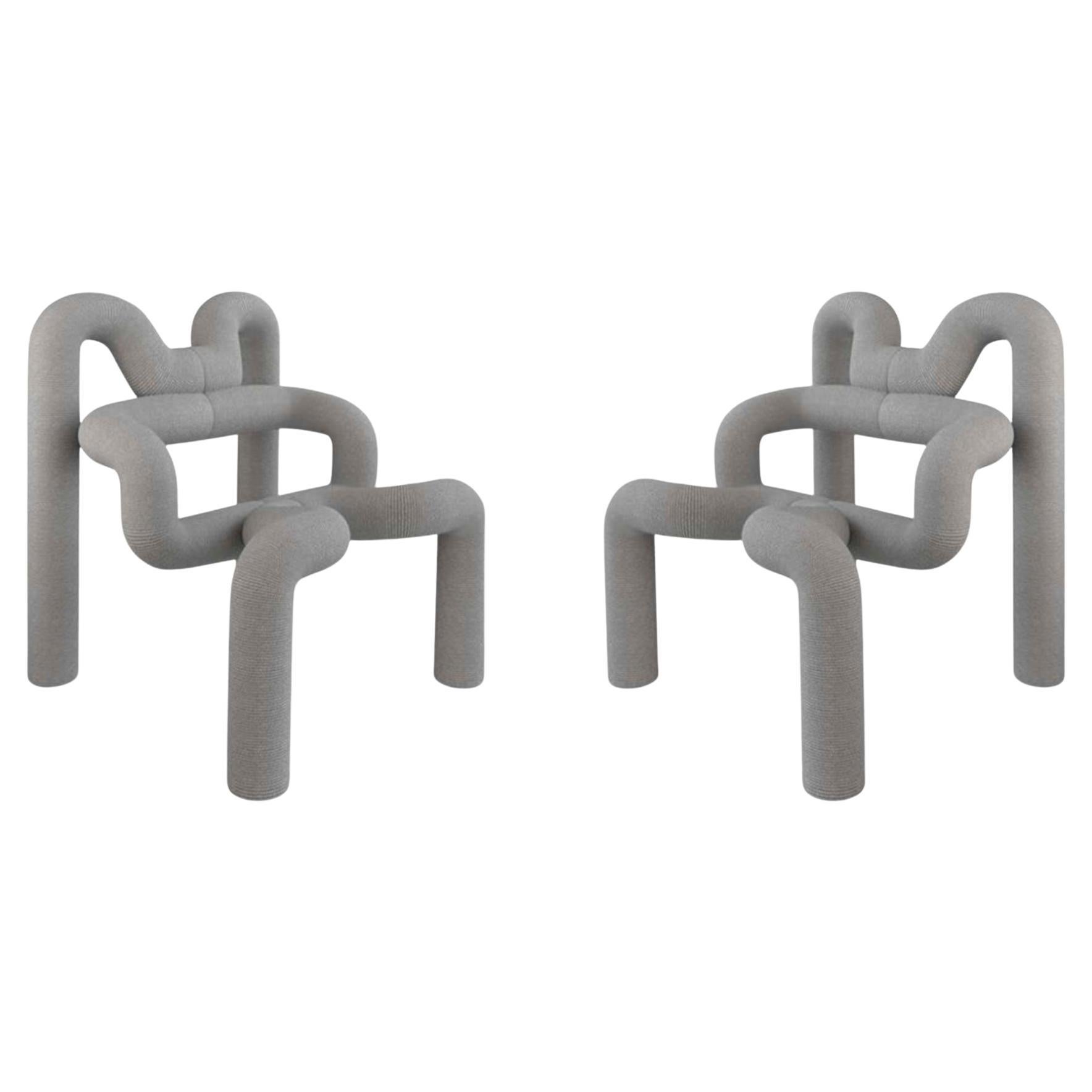 Contemporary Pair of Armchairs Mod Ekstrem Designed by Terje Ekstrom For Sale