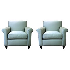 Contemporary Pair of Baker Elements Club Arm Chairs