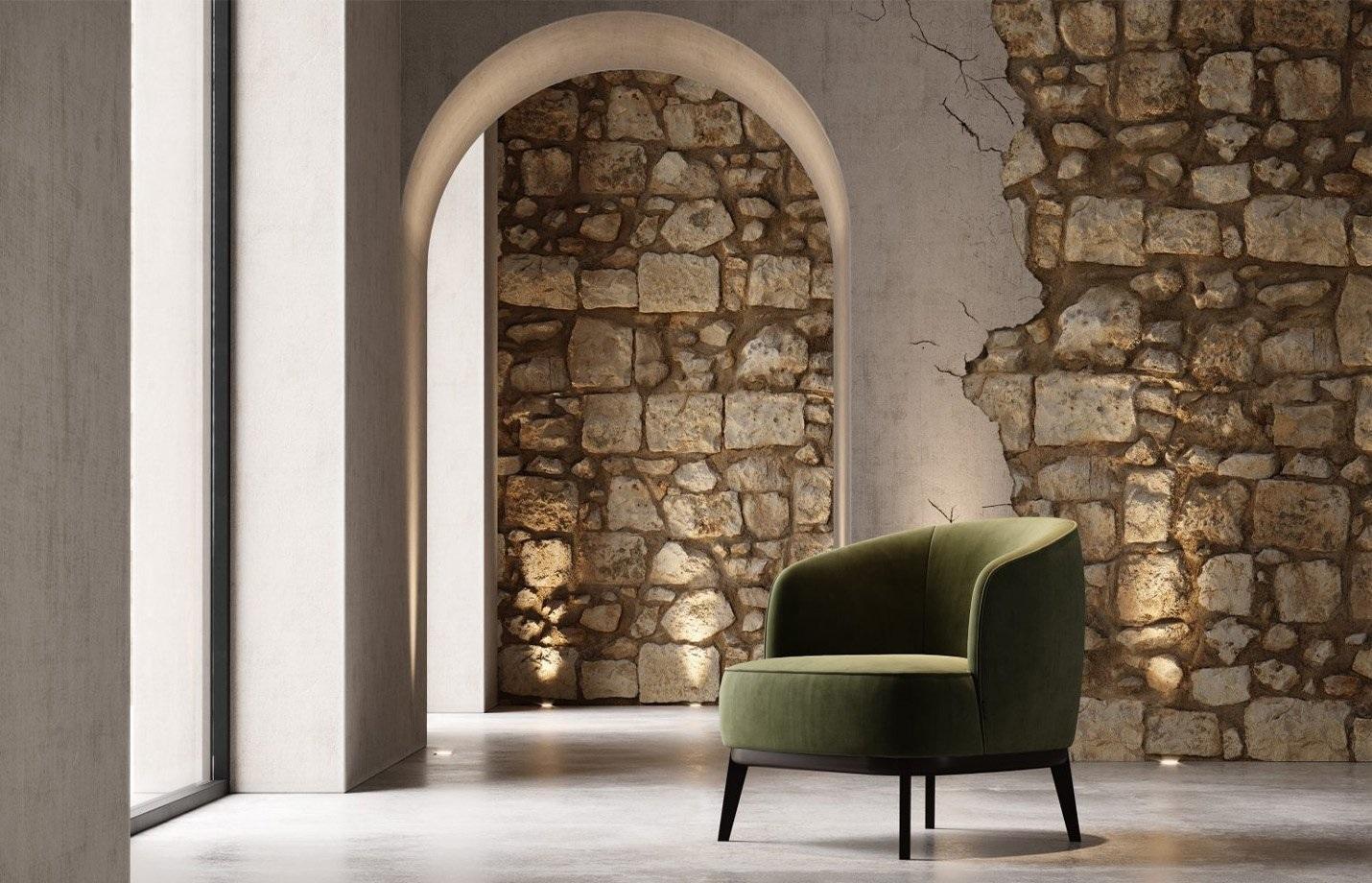 Zeitgenössisches Paar Faßsessel aus Auberginen-Samt - Mondo Design Studio (Portugiesisch) im Angebot