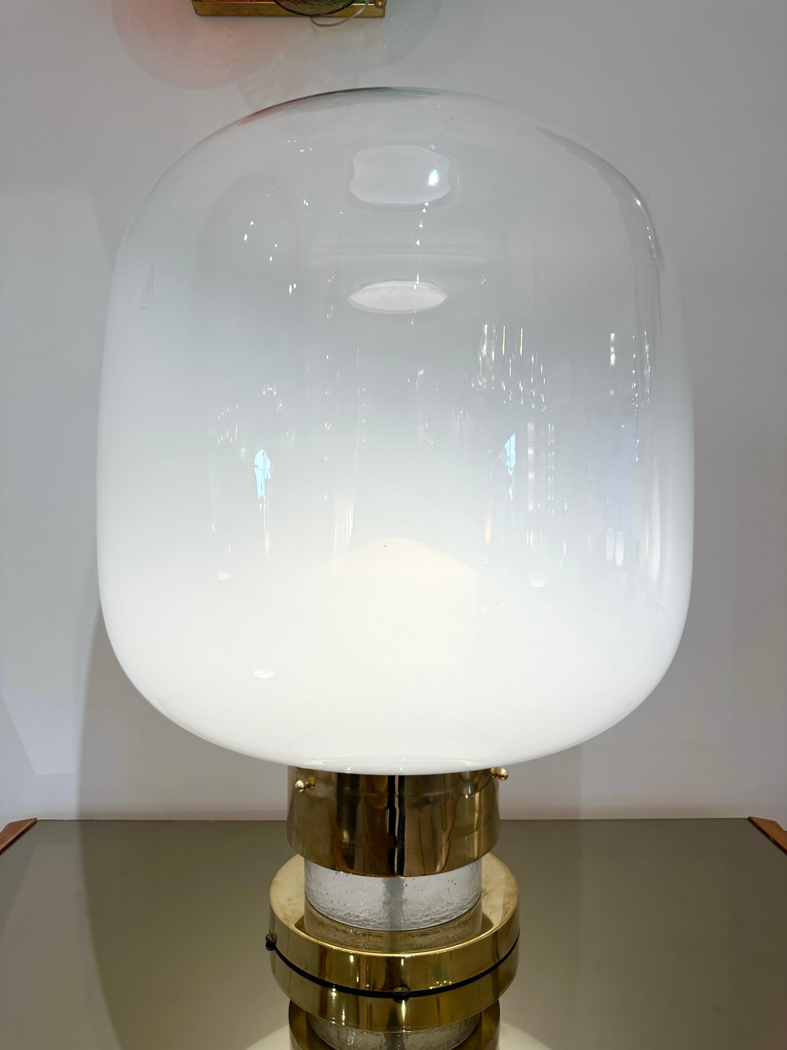 Contemporary Pair of Brass and Murano Glass Bubble Balloon Lamps, Italy In New Condition For Sale In SAINT-OUEN, FR