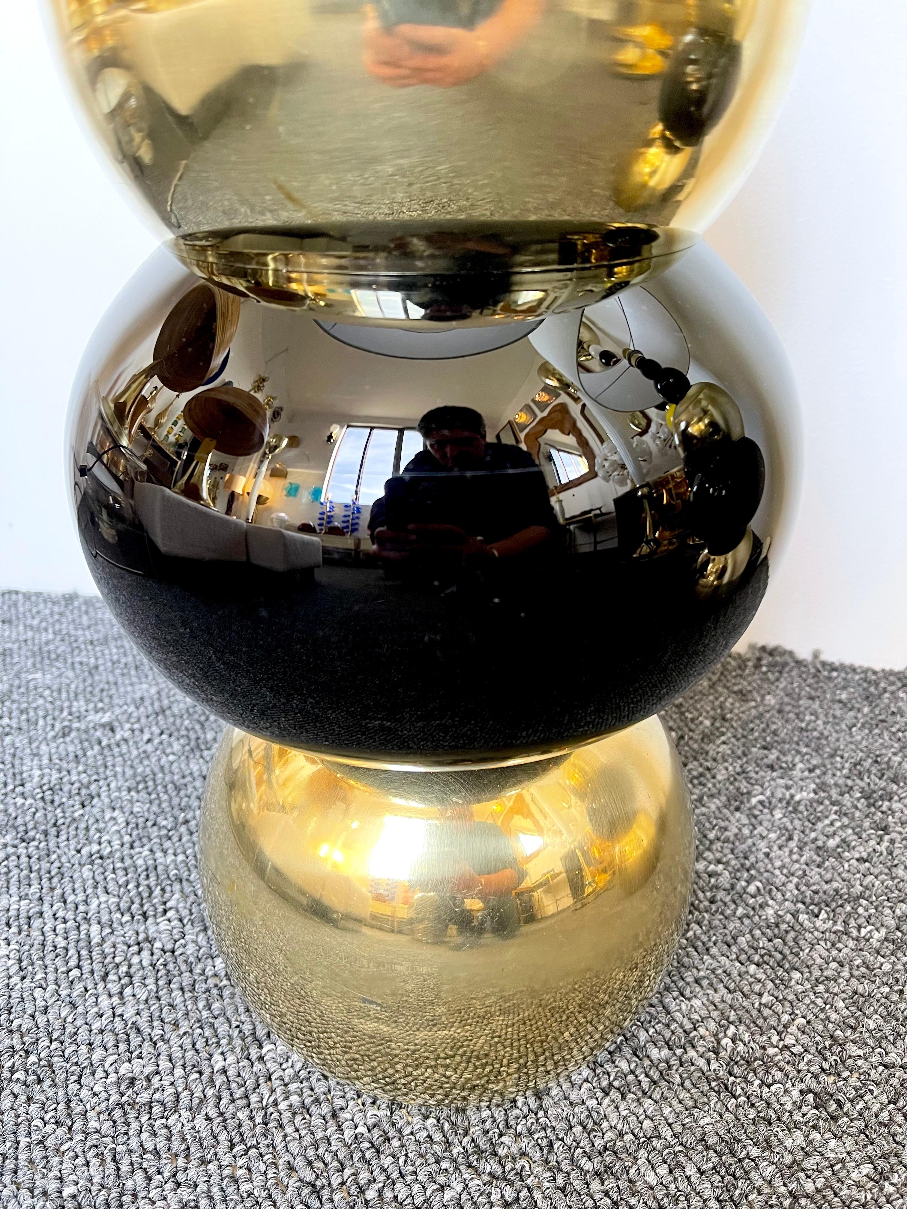 Paire de lampes Atomo contemporaines en laiton et verre de Murano, Italie en vente 1