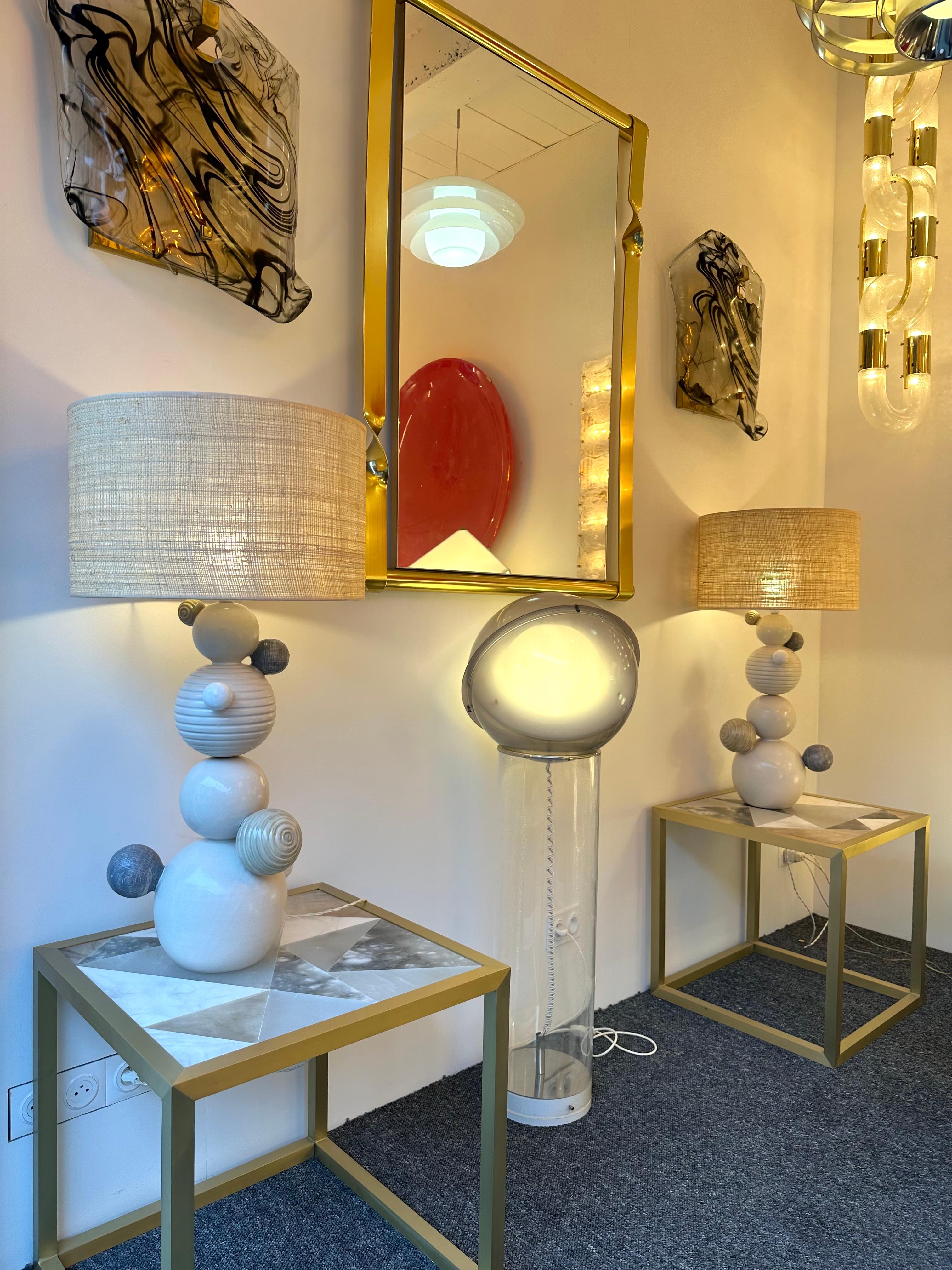 Contemporary Pair of Ceramic Atomo Lamps by Antonio Cagianelli, Italy For Sale 4