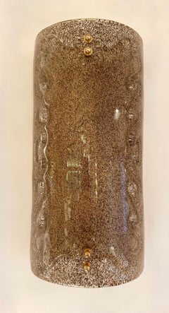 Contemporary Paar Cola Granita Murano Glas und Messing Wandleuchter, Italien