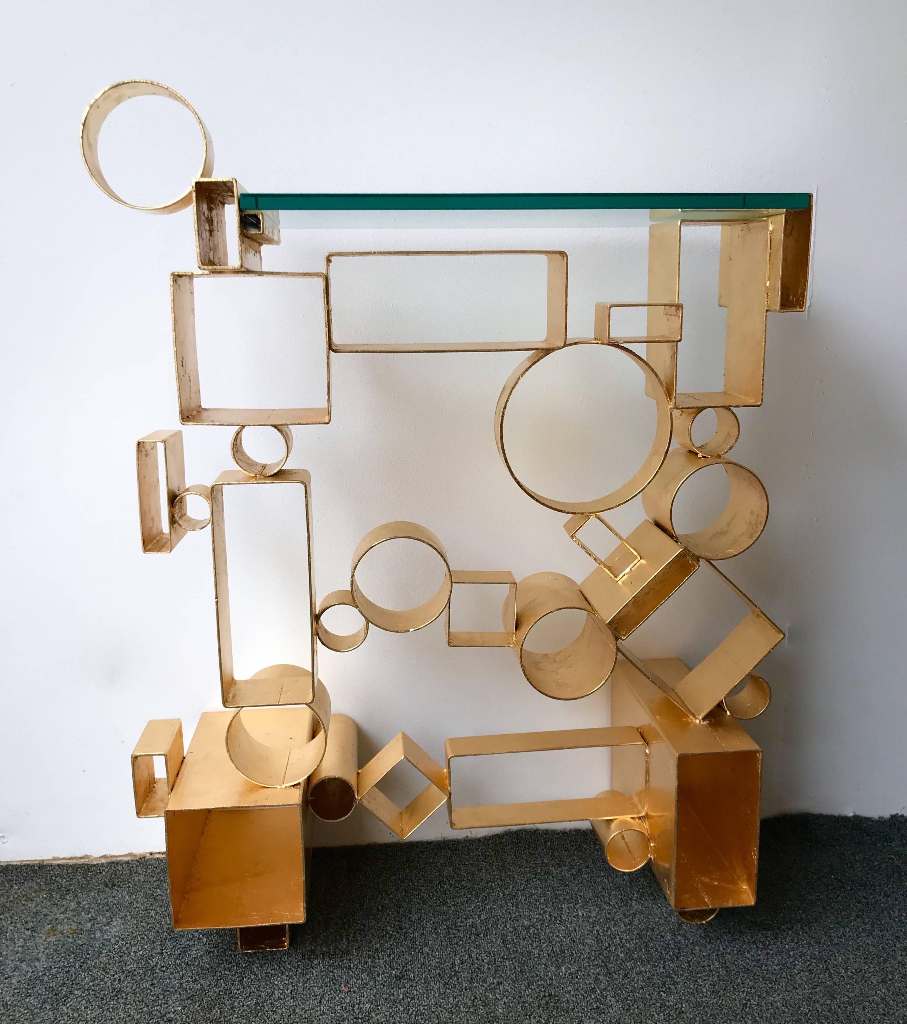 Contemporary Pair of Console Geometry by Antonio Cagianelli, Italy For Sale 4