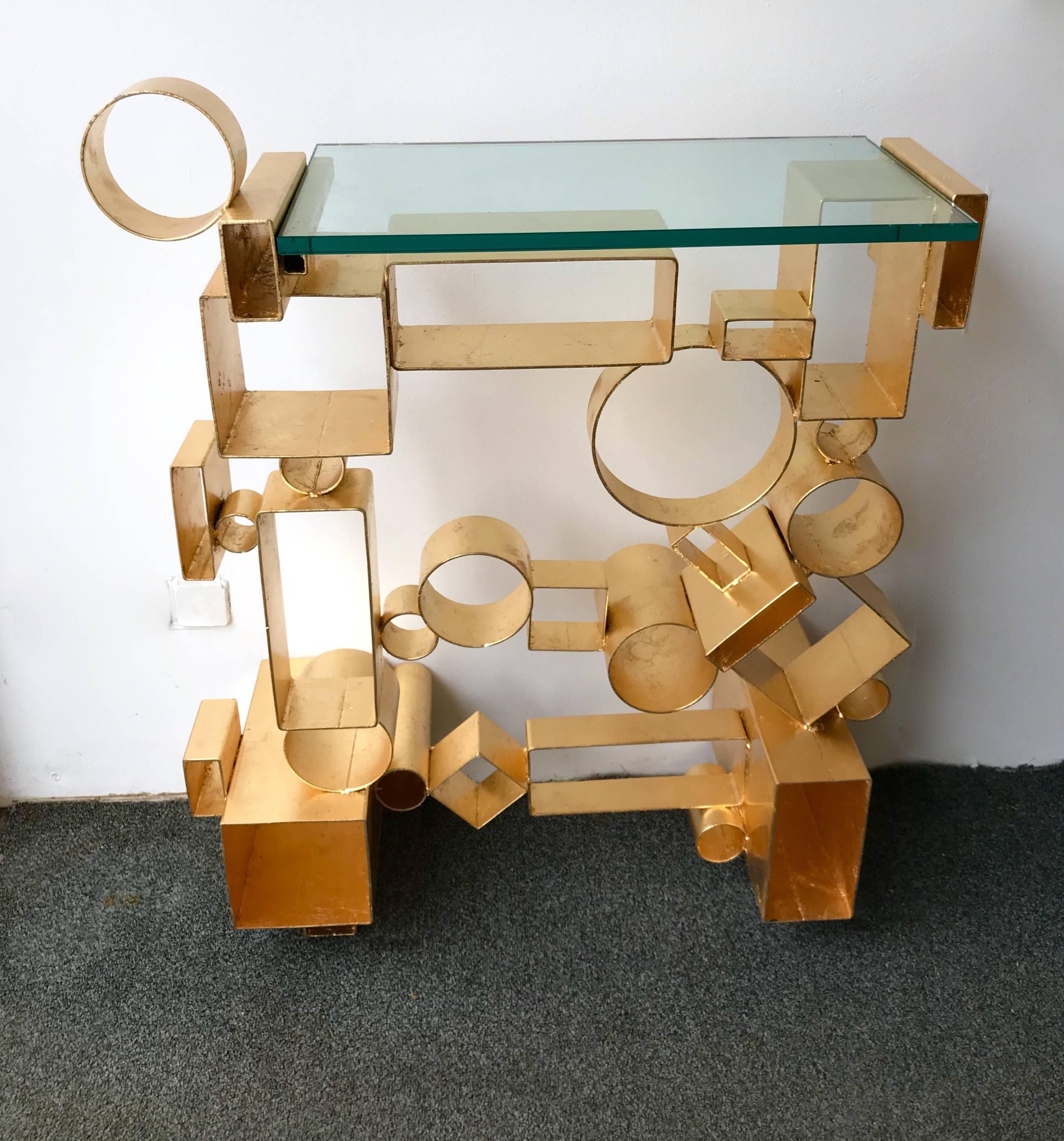 Contemporary Pair of Console Geometry by Antonio Cagianelli, Italy For Sale 2