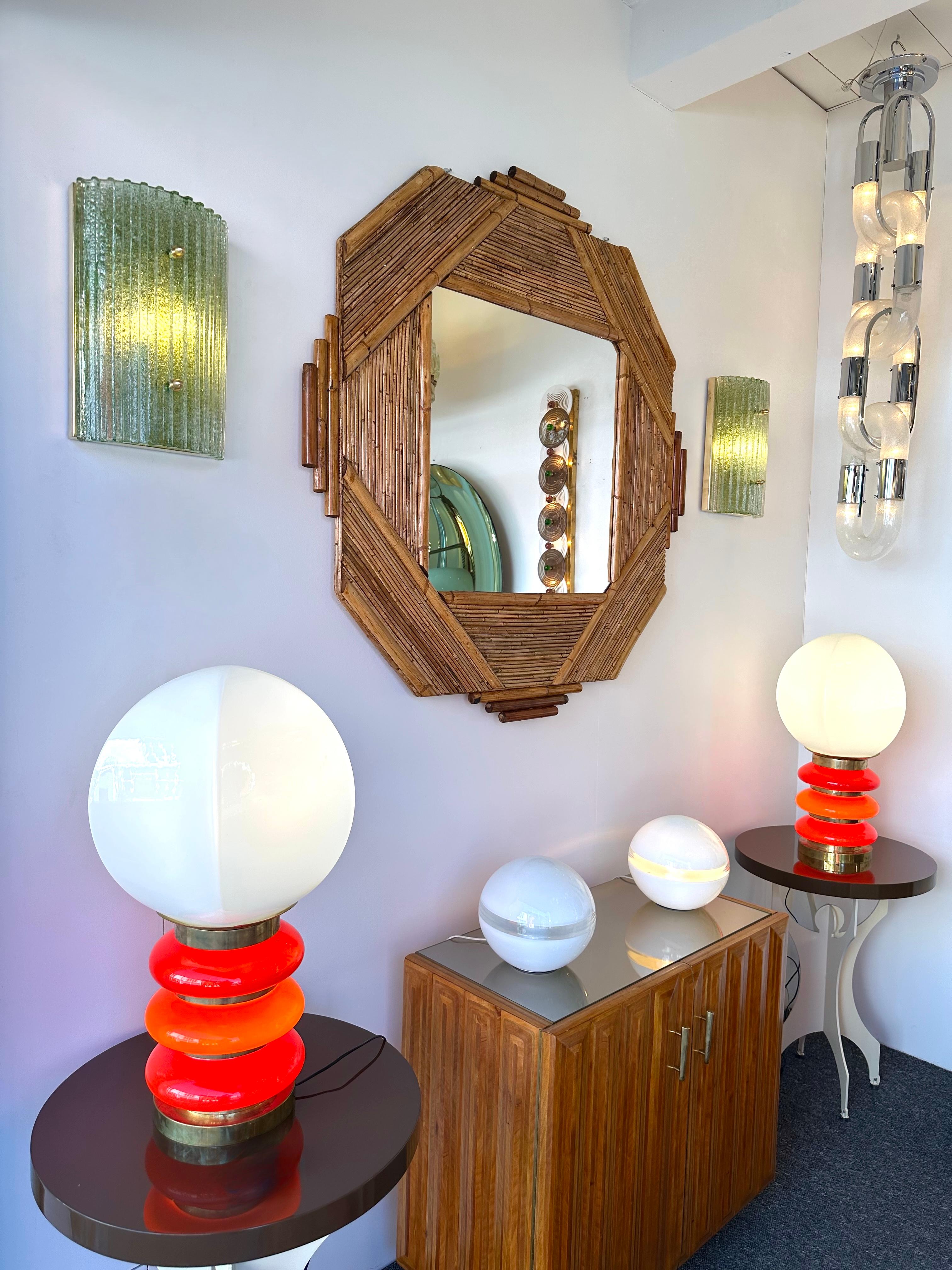 Coppia contemporanea di lampade in vetro di Murano Greene & Greene e ottone, Italia in vendita 4