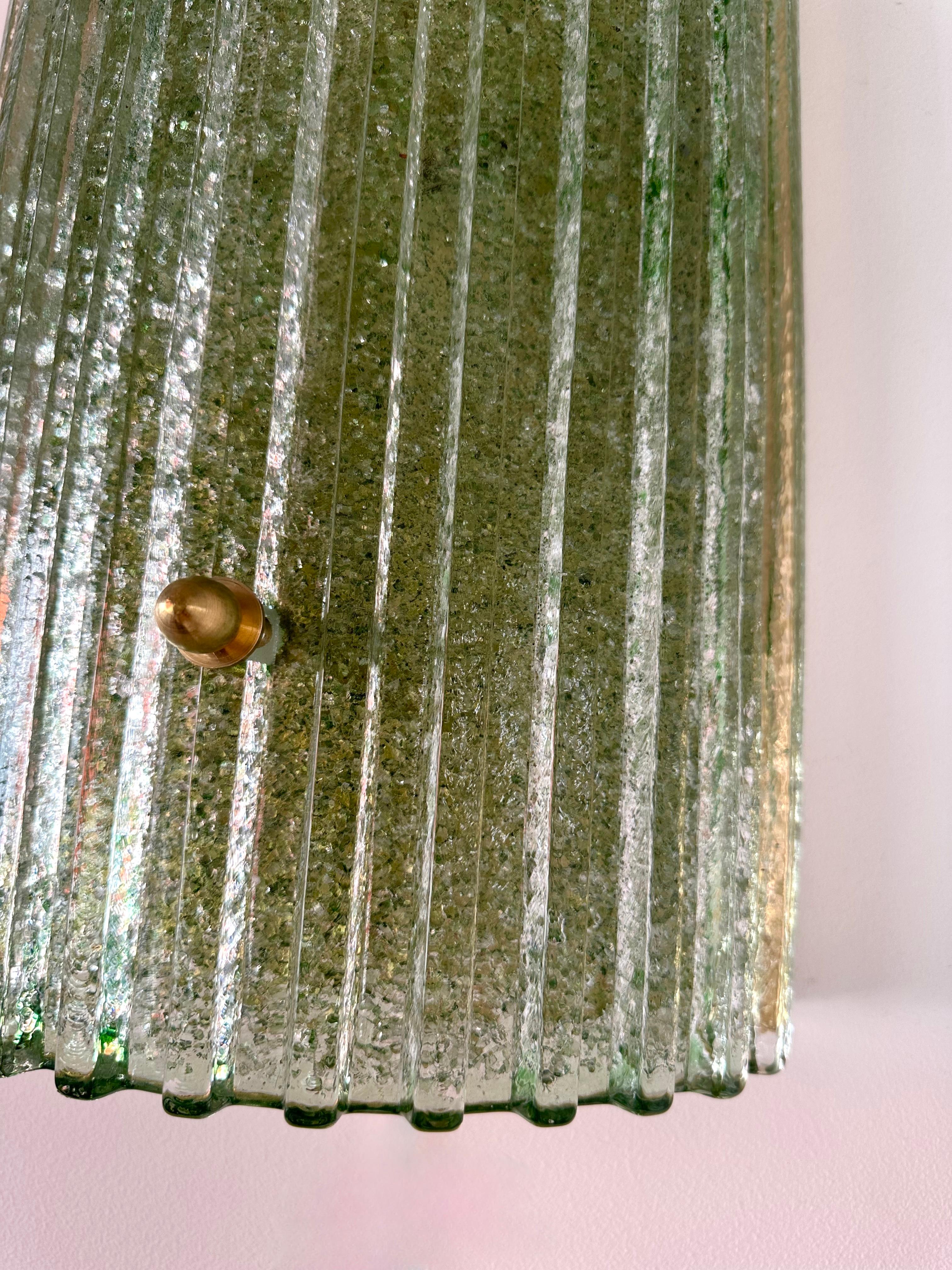 Coppia contemporanea di lampade in vetro di Murano Greene & Greene e ottone, Italia in vendita 1