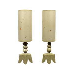 Contemporary Pair of Miniature Table Lamps Signed by Peter Diepenbrock, 1996