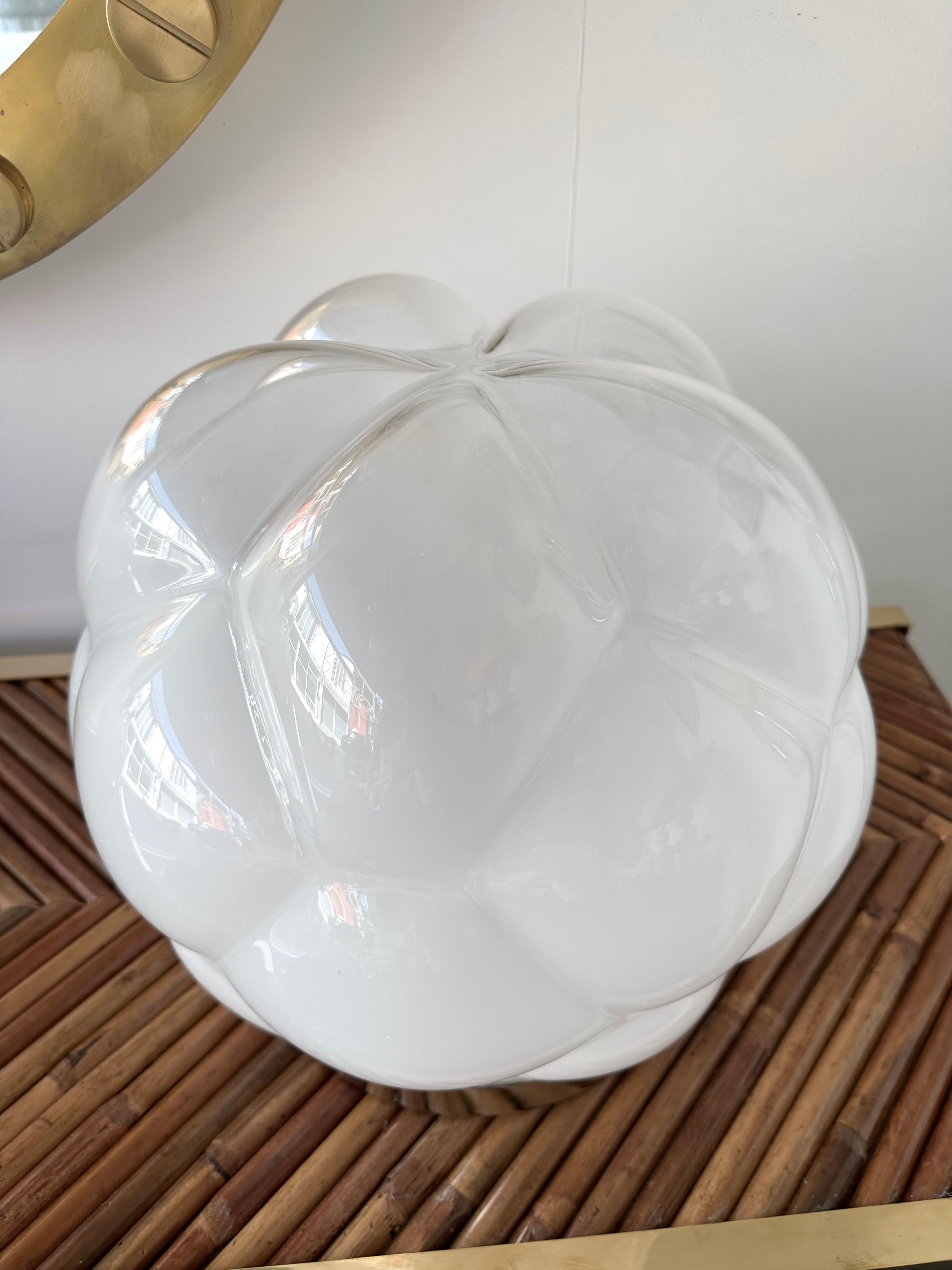 Italian Contemporary Pair of Murano Glass Cloud Table Lamps, Italy For Sale