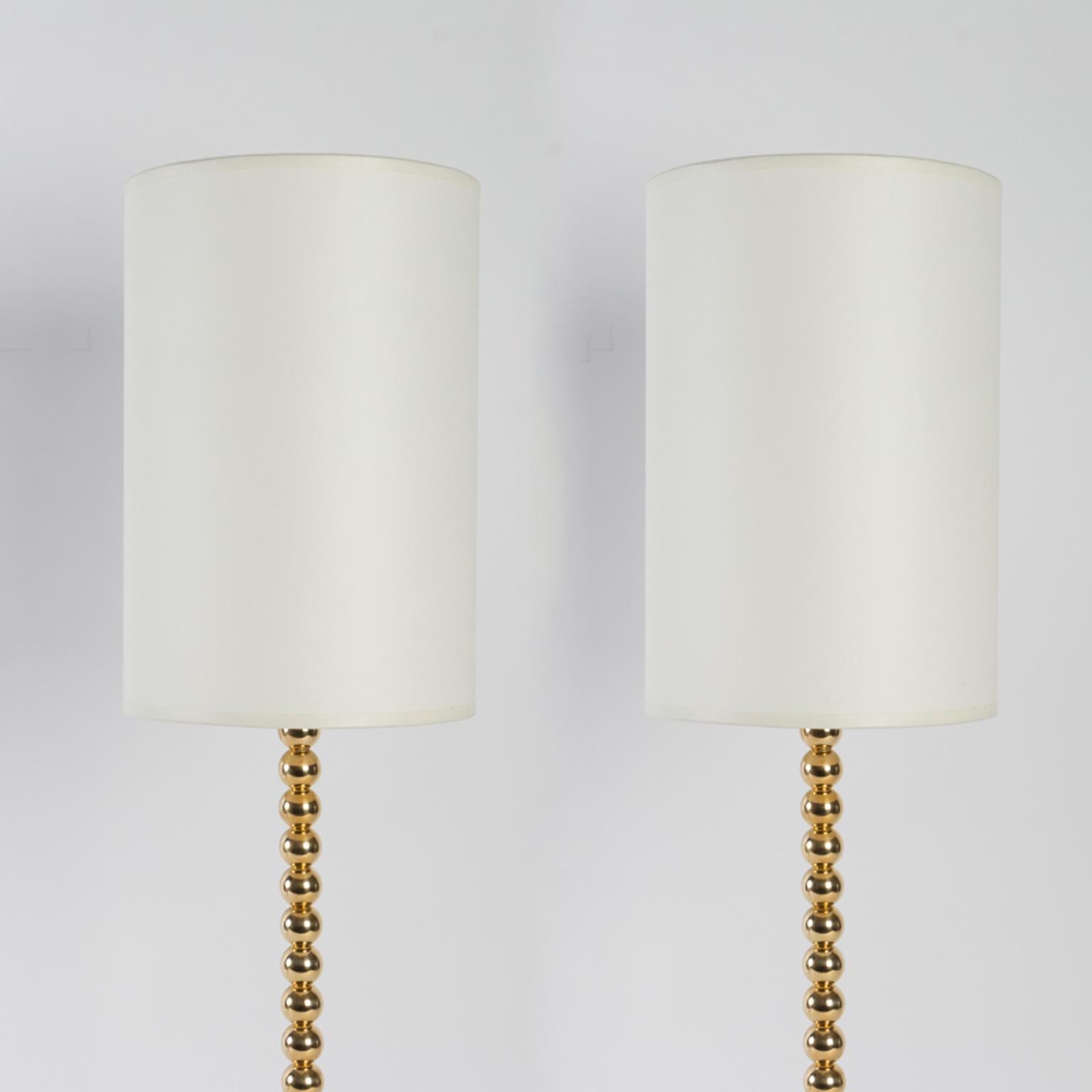 Hollywood Regency Contemporary Pair of Ribambelle Table Lamps, Vingtieme Edition
